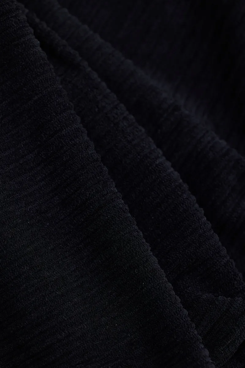 Black Corduroy Baggy Fit Cargo