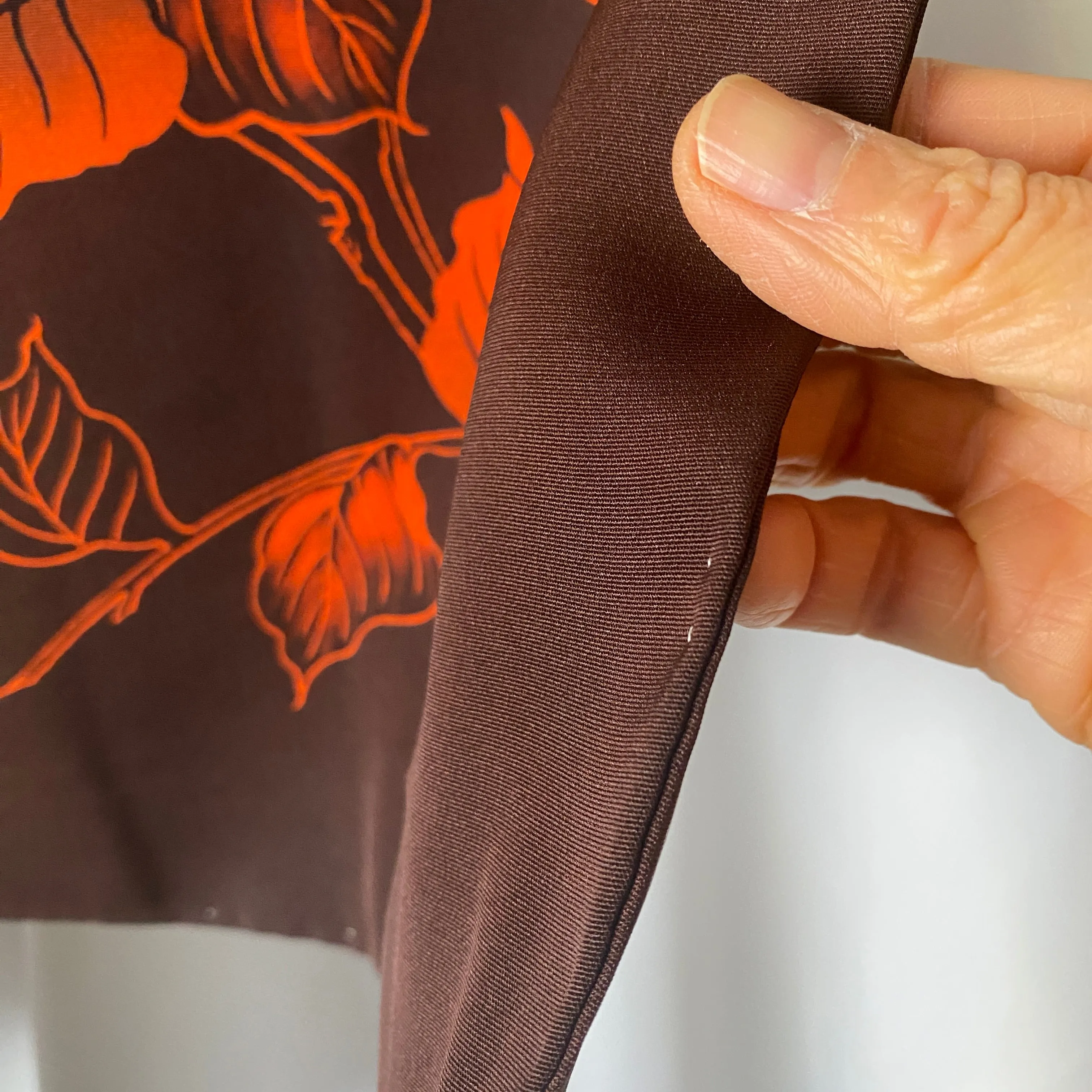 Brown Haori, Japanese Kimono, Small Whole, Senryo, Traditional, Flower, Cardigan, Women's Jacket, Silk Long outer, Casual Layer,Versatile M