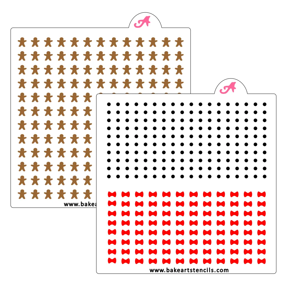 Buttons and Bows Sprinkles Stencil
