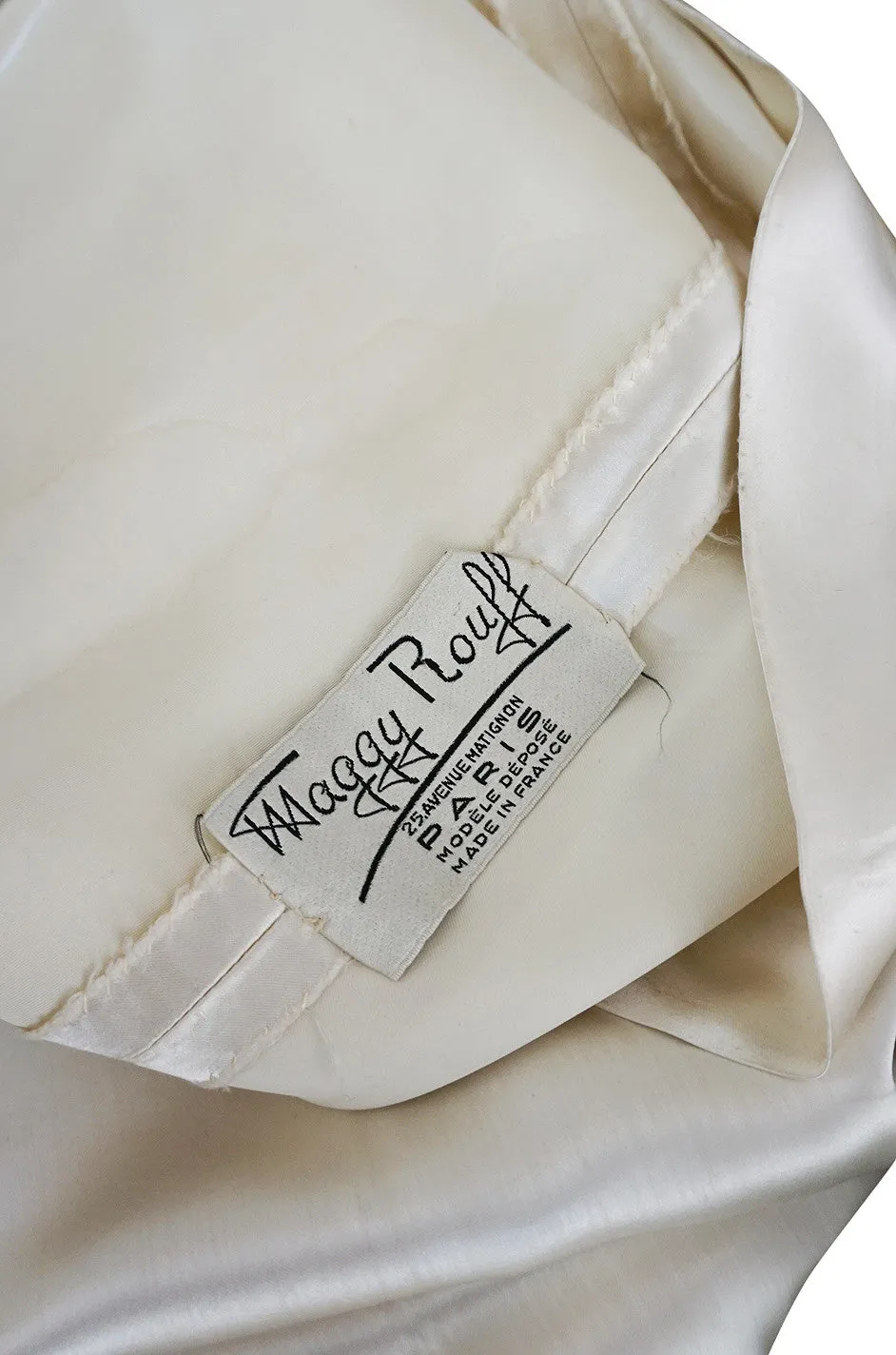 c1959 Maggy Rouff Haute Couture Champagne Silk Gown