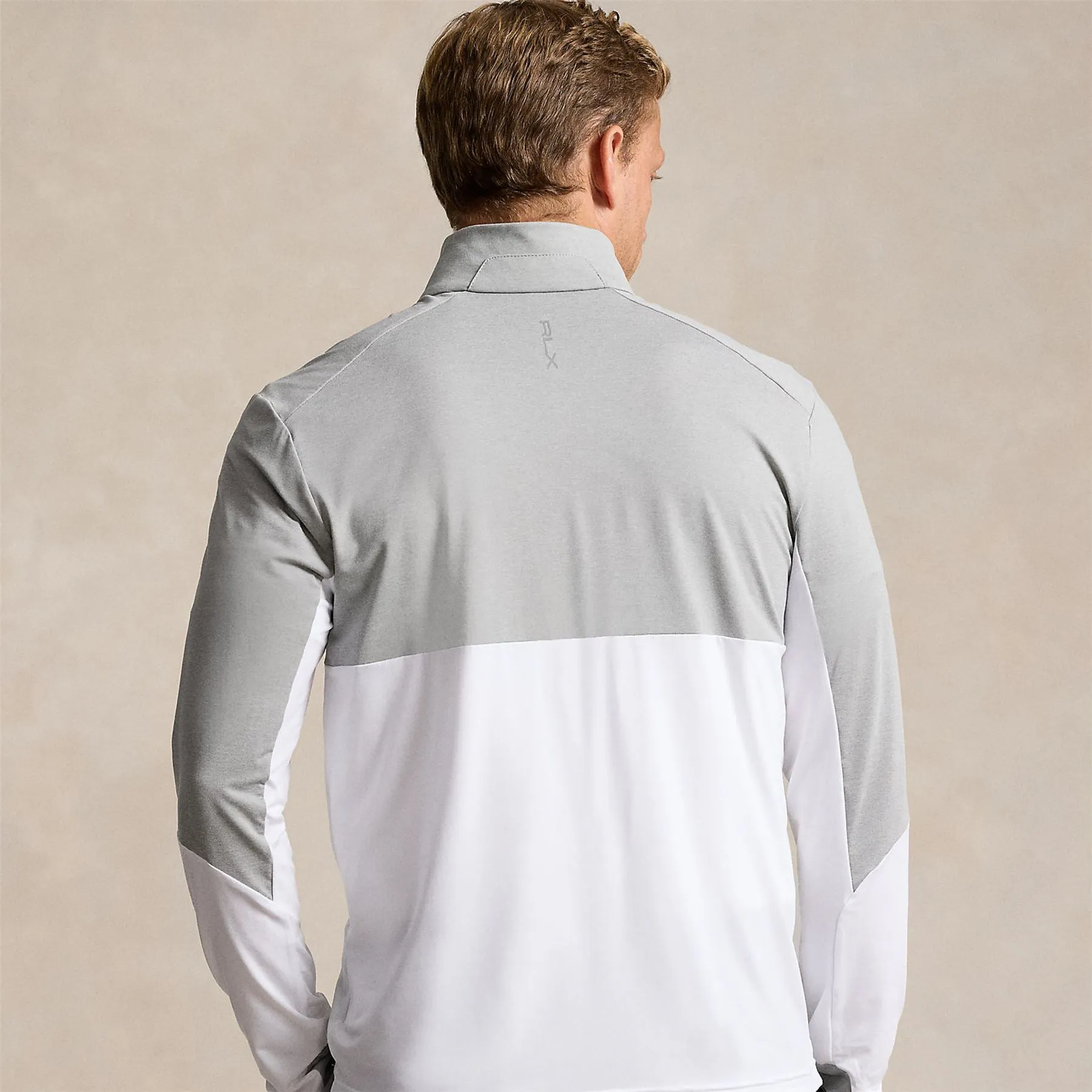 Classic Fit Stretch Jersey Pullover Ceramic White/Andover Heather - AW24