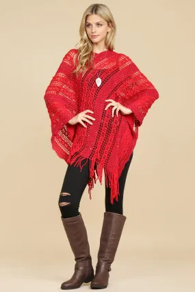 CROCHET NATIVE PATTERN PONCHO/6PCS