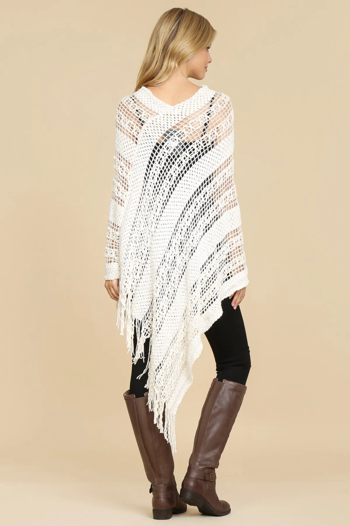 CROCHET NATIVE PATTERN PONCHO/6PCS