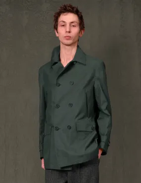 Double Breasted Oliver Spencer Trench Coat - Dark Green