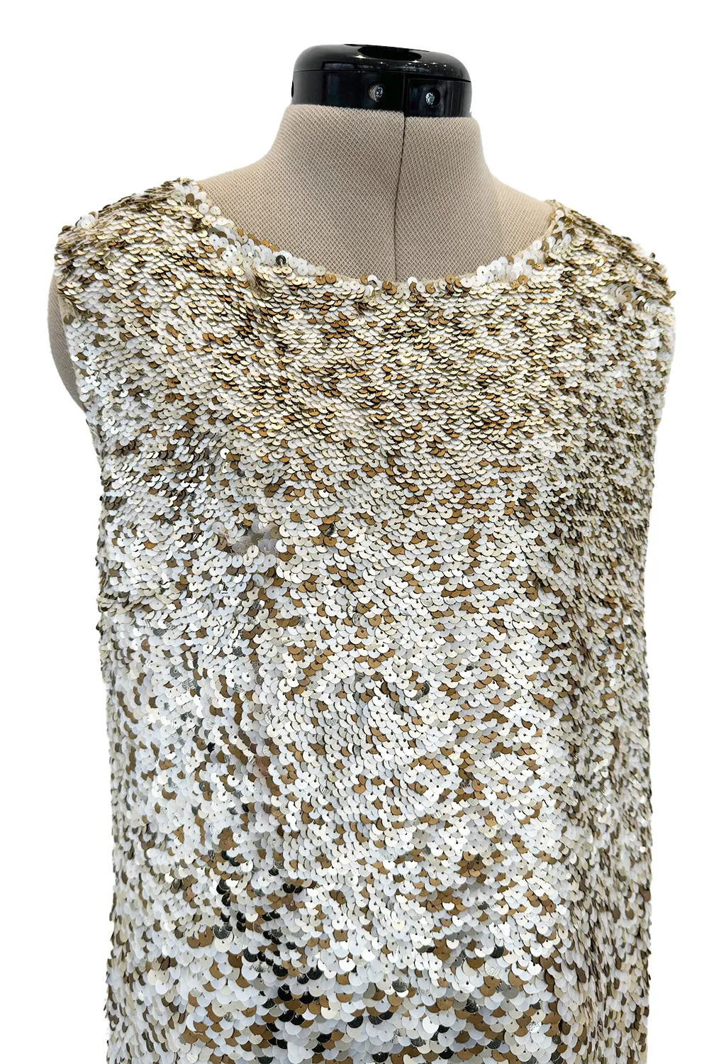 Gorgeous Resort 2013 Oscar de la Renta Runway Look 13 Gold Silver & Ivory Sequin Dress