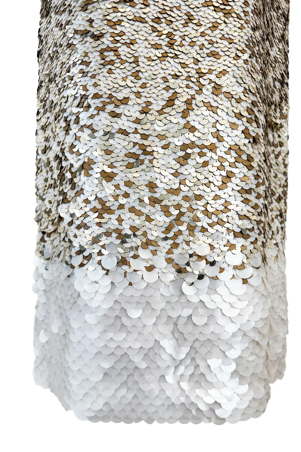 Gorgeous Resort 2013 Oscar de la Renta Runway Look 13 Gold Silver & Ivory Sequin Dress