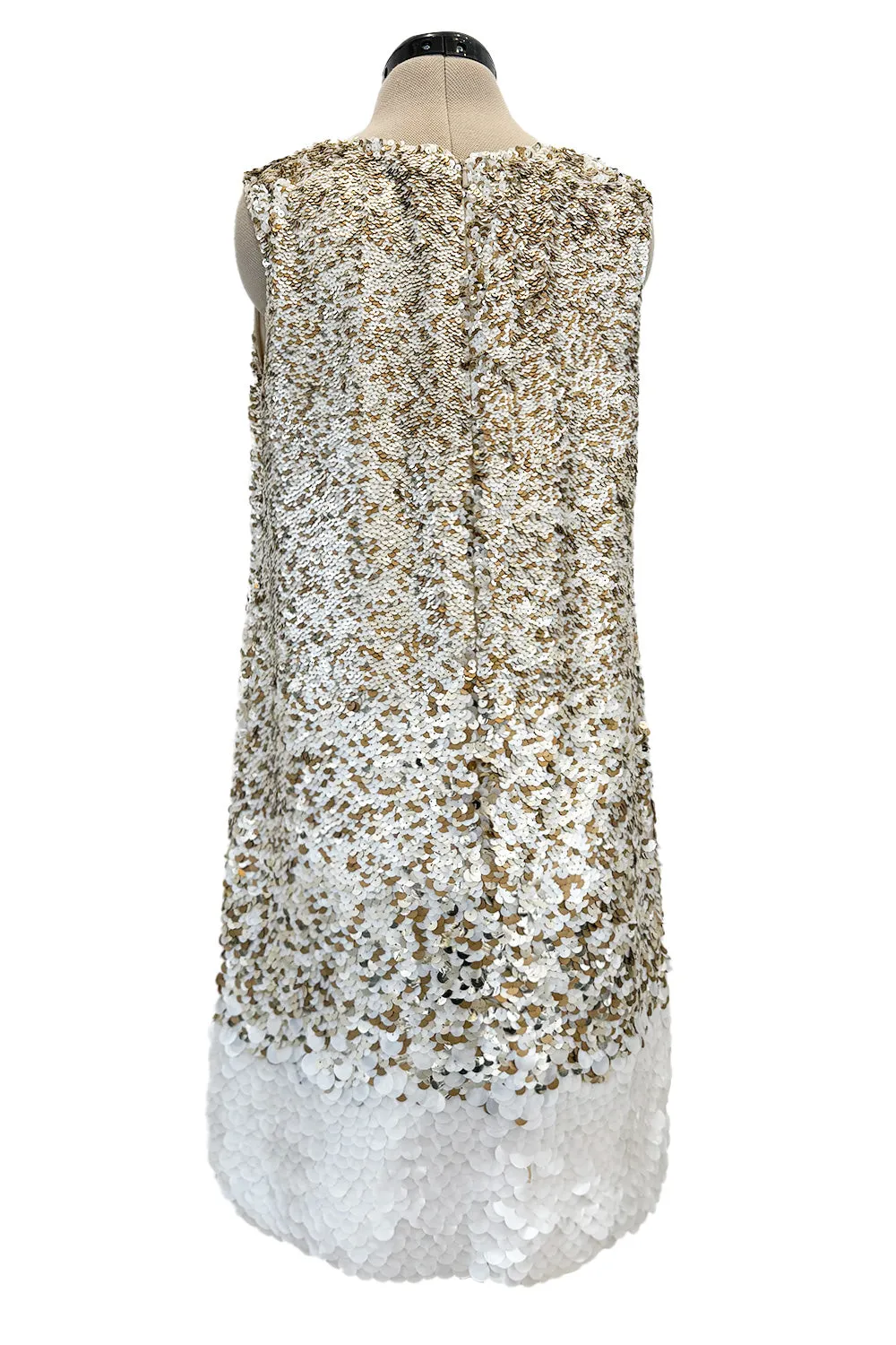 Gorgeous Resort 2013 Oscar de la Renta Runway Look 13 Gold Silver & Ivory Sequin Dress