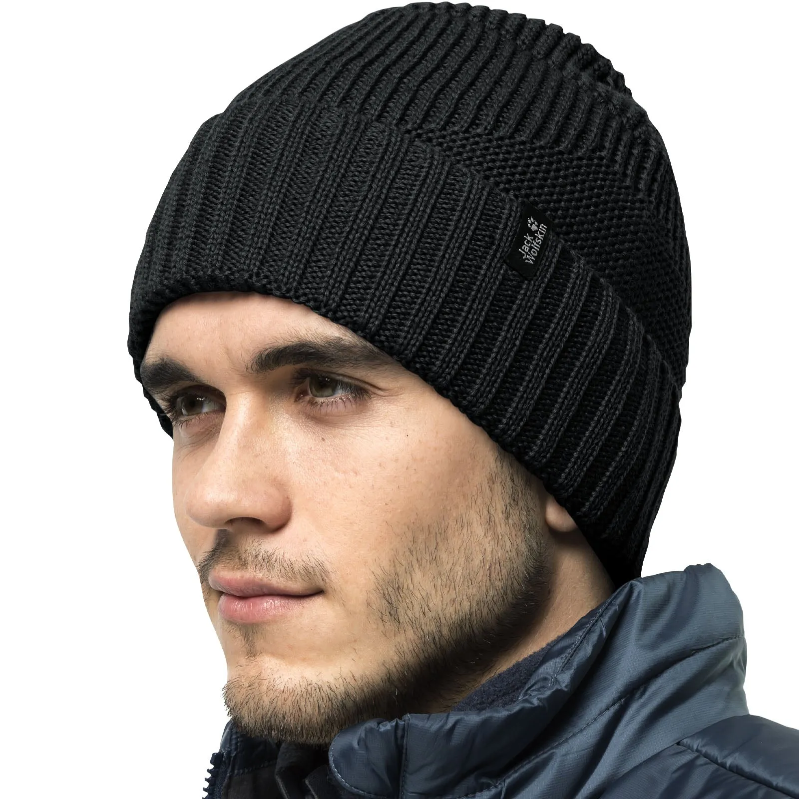 Jack Wolfskin Mens Woods Knitted Microfleece Lining Beanie