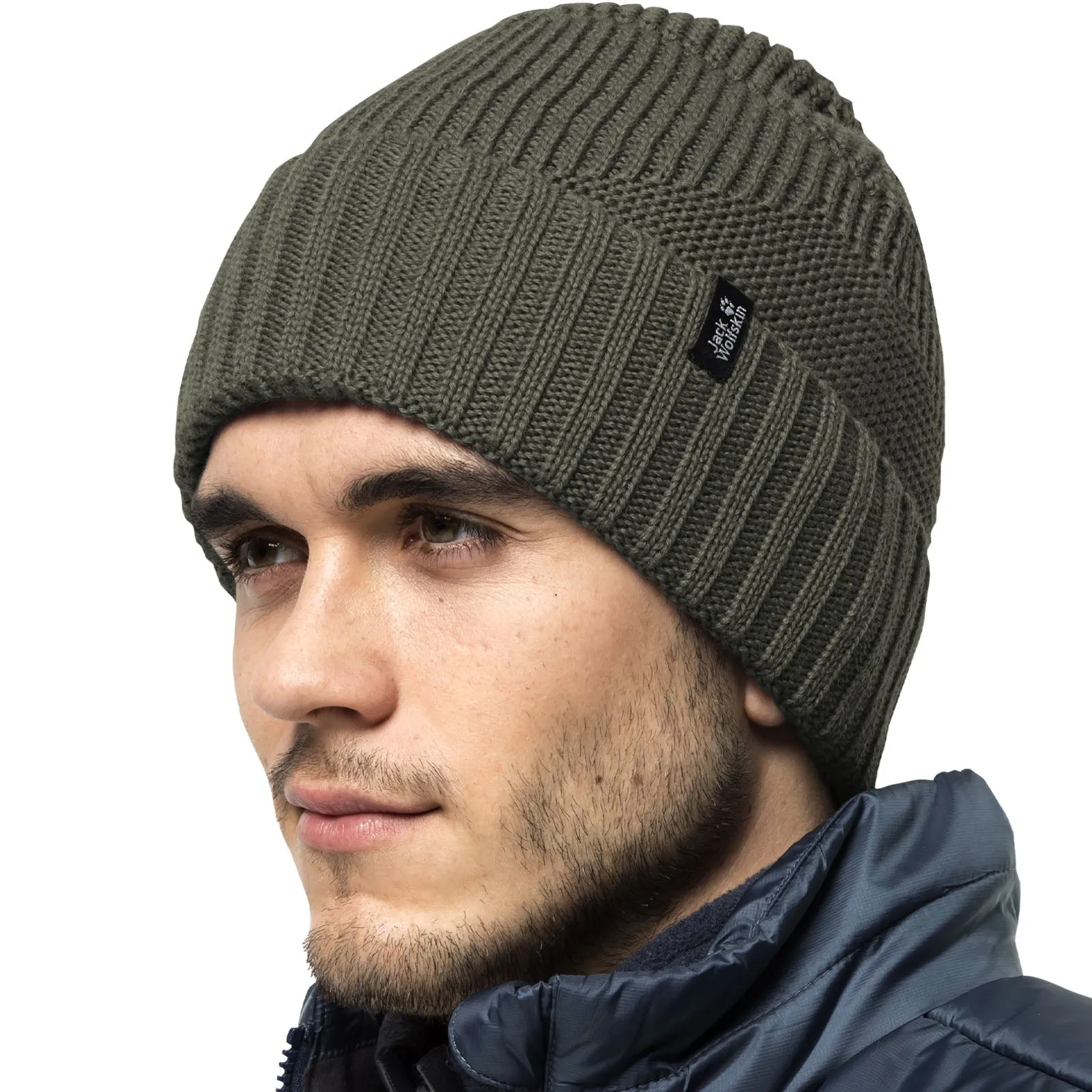 Jack Wolfskin Mens Woods Knitted Microfleece Lining Beanie