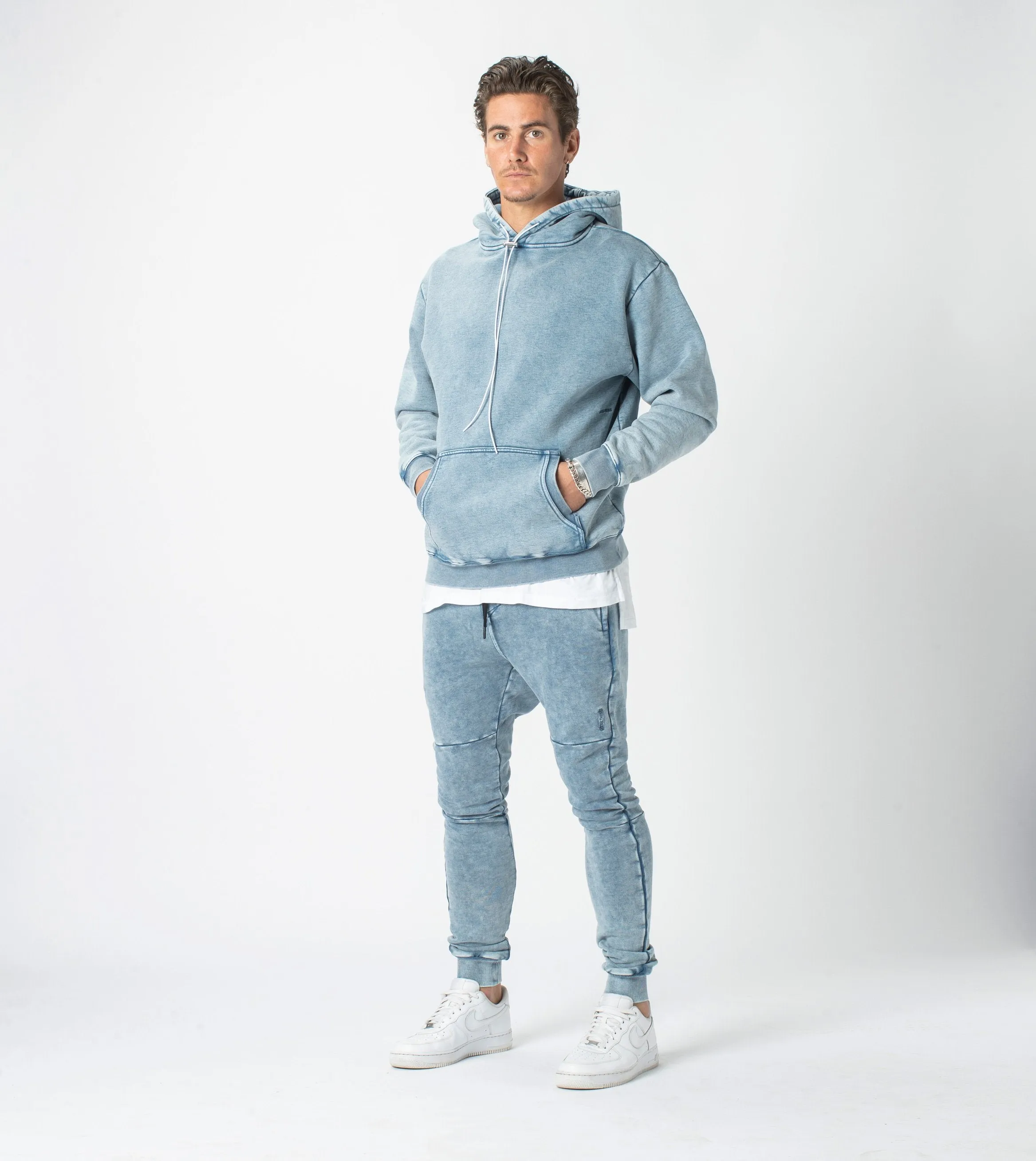 Lowgo Hood Sweat Salt Blue