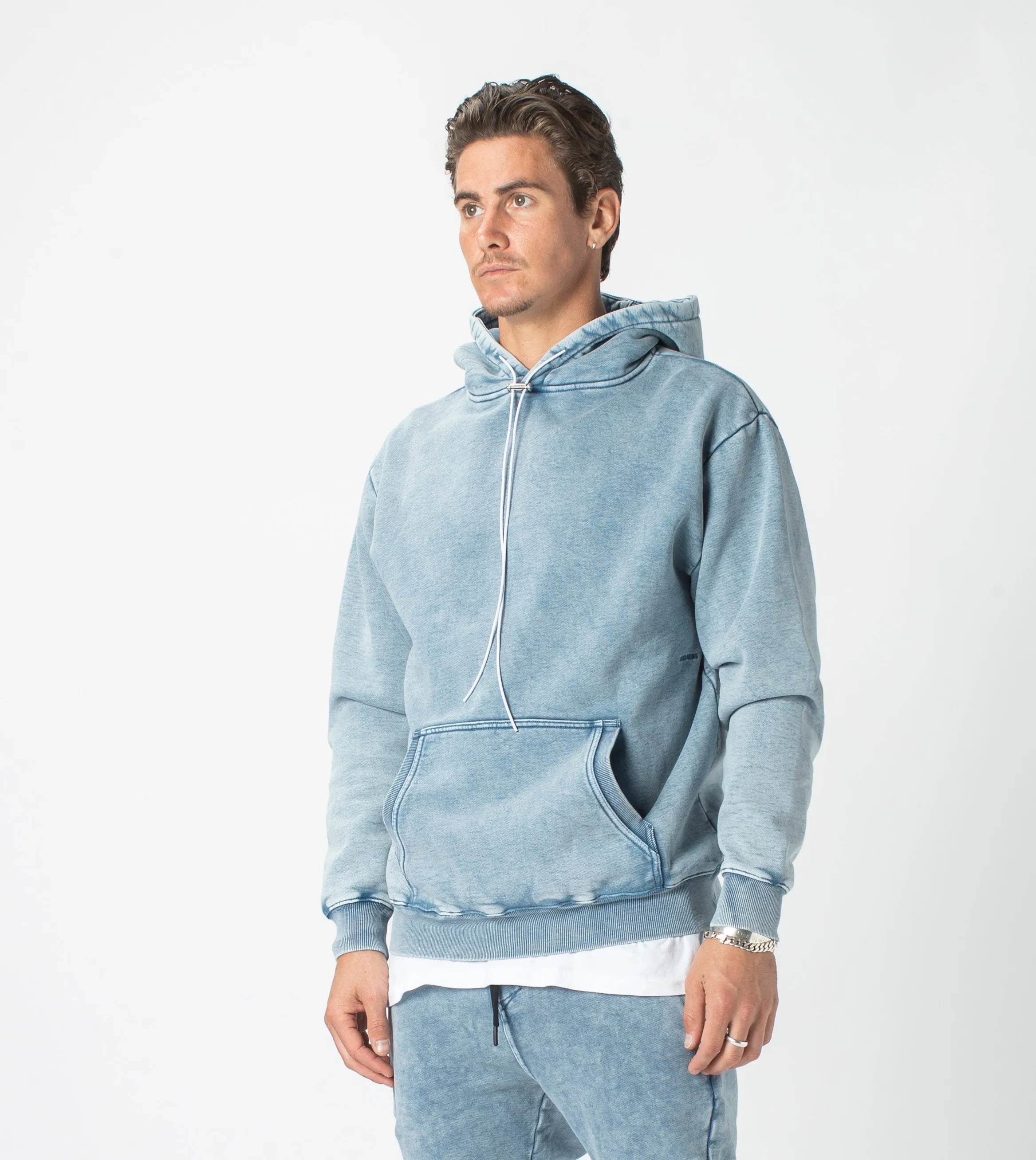 Lowgo Hood Sweat Salt Blue