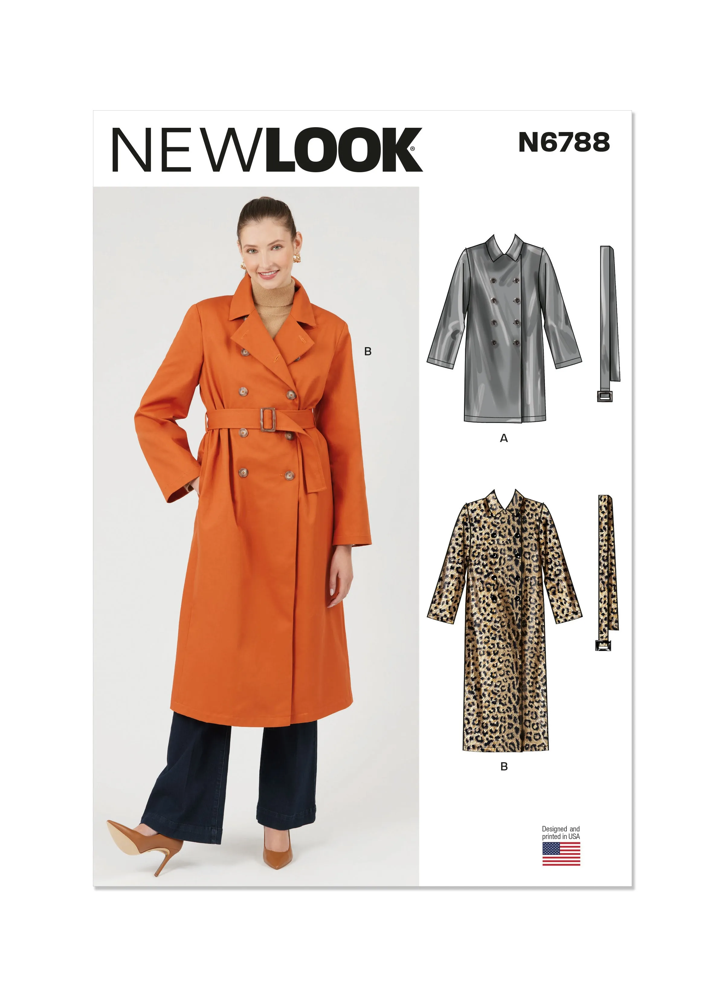 New Look sewing pattern 6788 Misses' Trench Coat