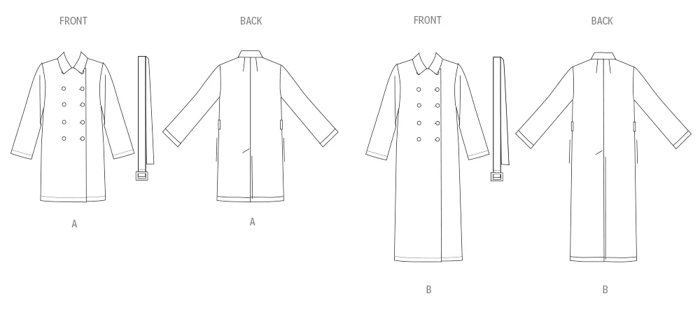 New Look sewing pattern 6788 Misses' Trench Coat