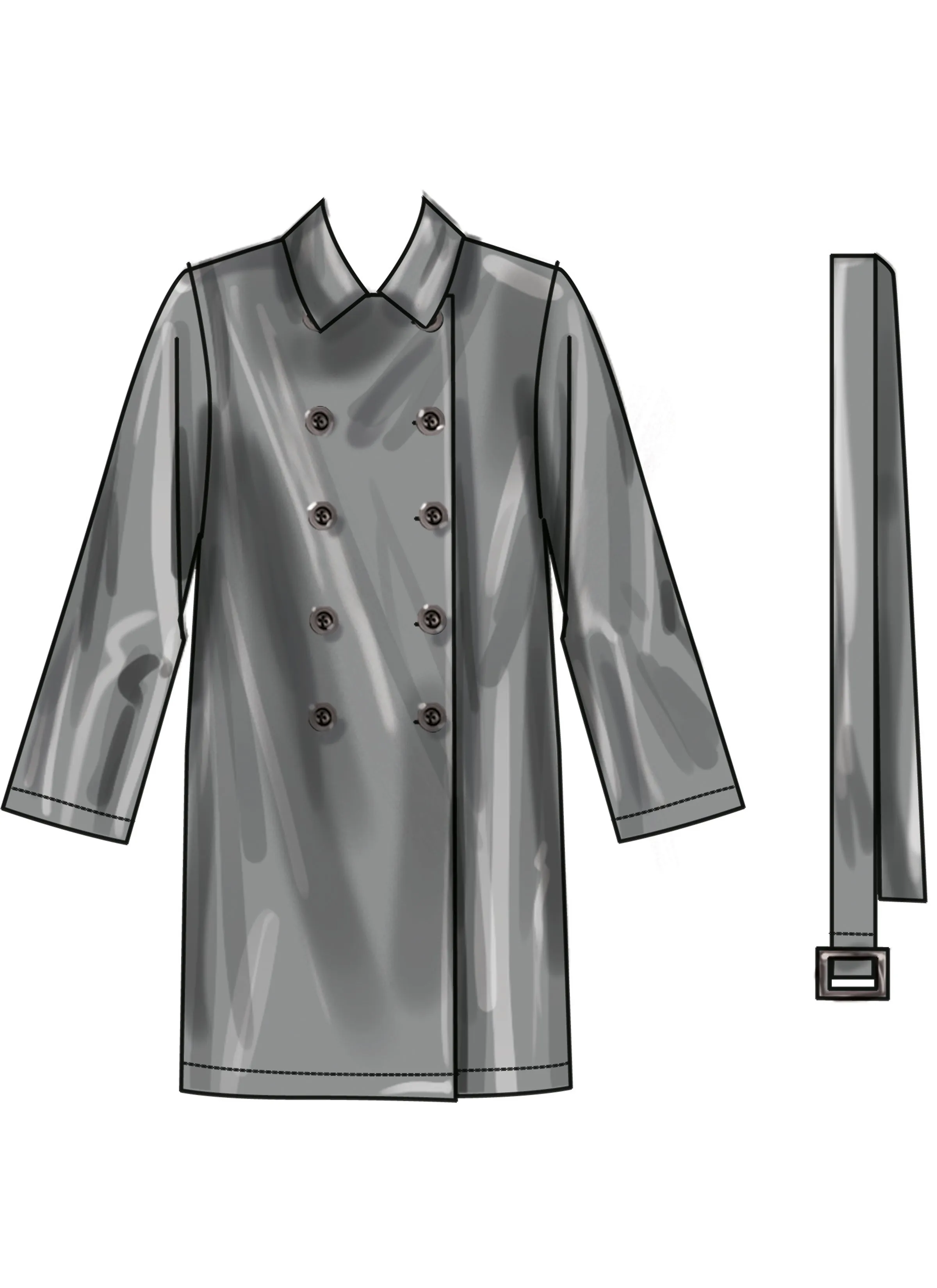New Look sewing pattern 6788 Misses' Trench Coat
