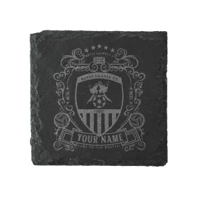 Notts County Coat Of Arms Slate Coaster