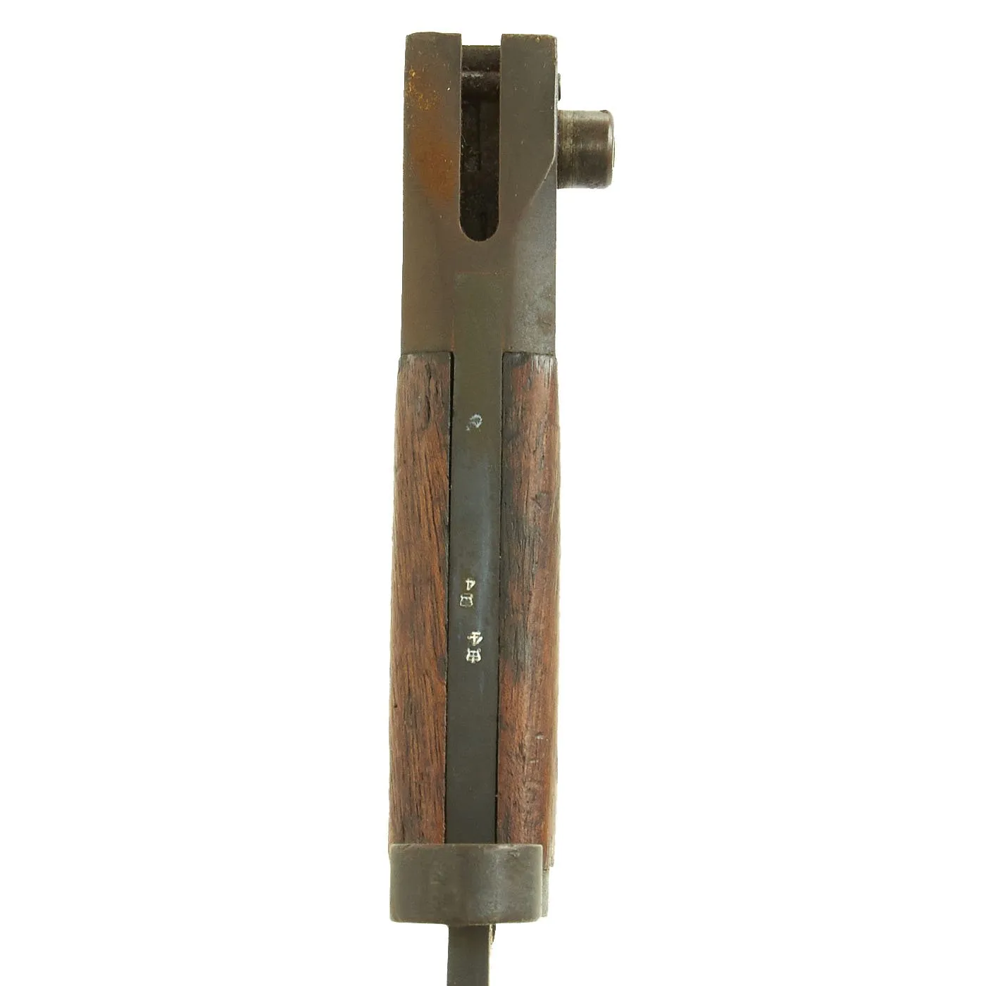 Original Canadian WWI Mk.I U.S. Marked Ross Rifle Bayonet with Scabbard in Canvas Frog - dated 1909