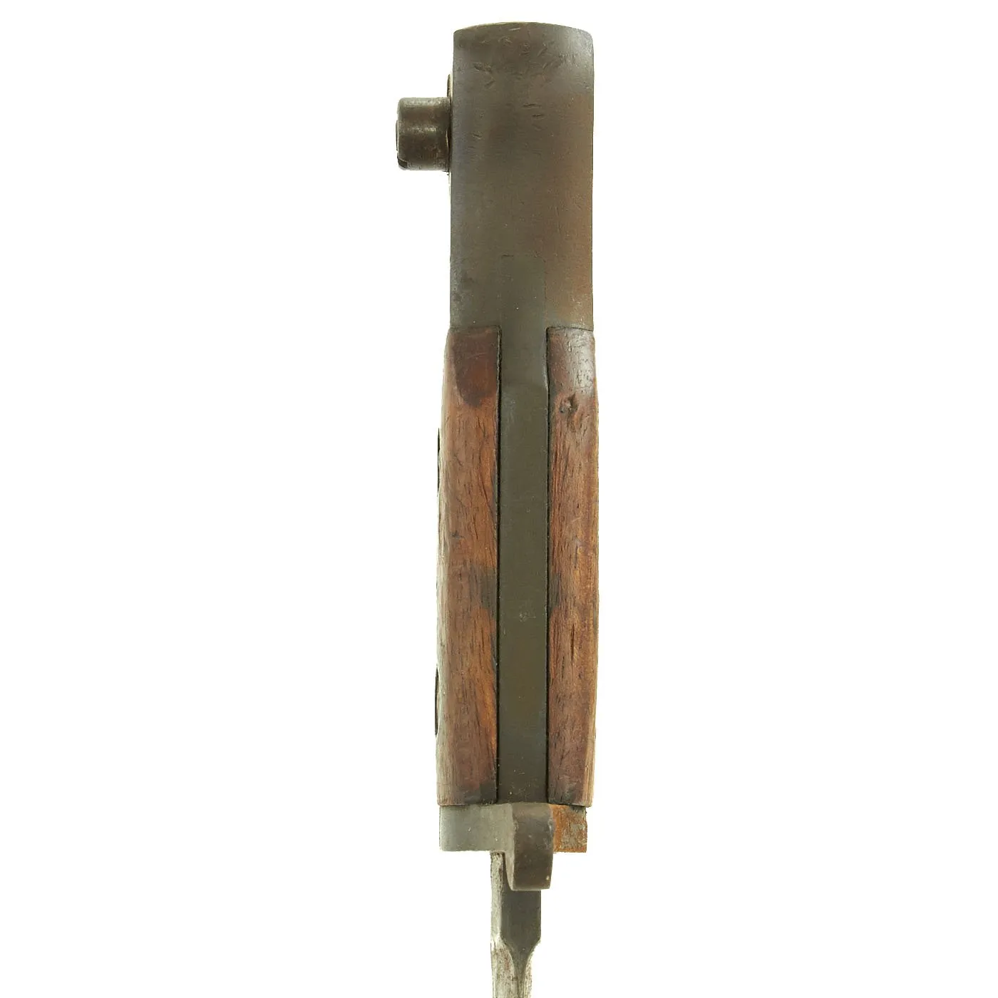 Original Canadian WWI Mk.I U.S. Marked Ross Rifle Bayonet with Scabbard in Canvas Frog - dated 1909