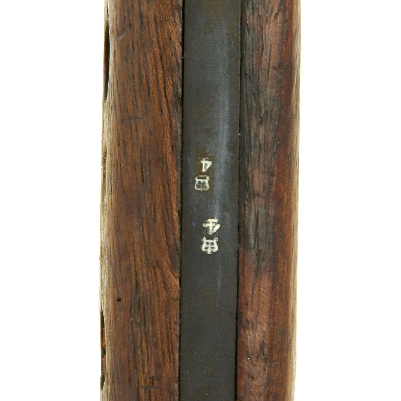 Original Canadian WWI Mk.I U.S. Marked Ross Rifle Bayonet with Scabbard in Canvas Frog - dated 1909