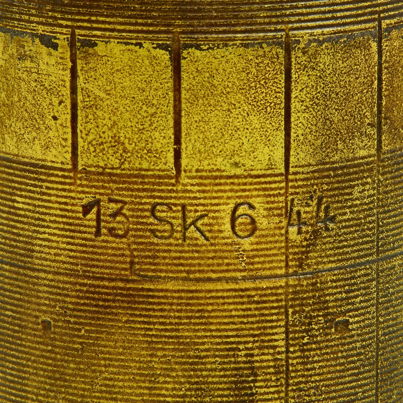 Original German WWII FlaK 88 High Explosive Inert Shell with Steel Casing - WWII Marked & Dated
