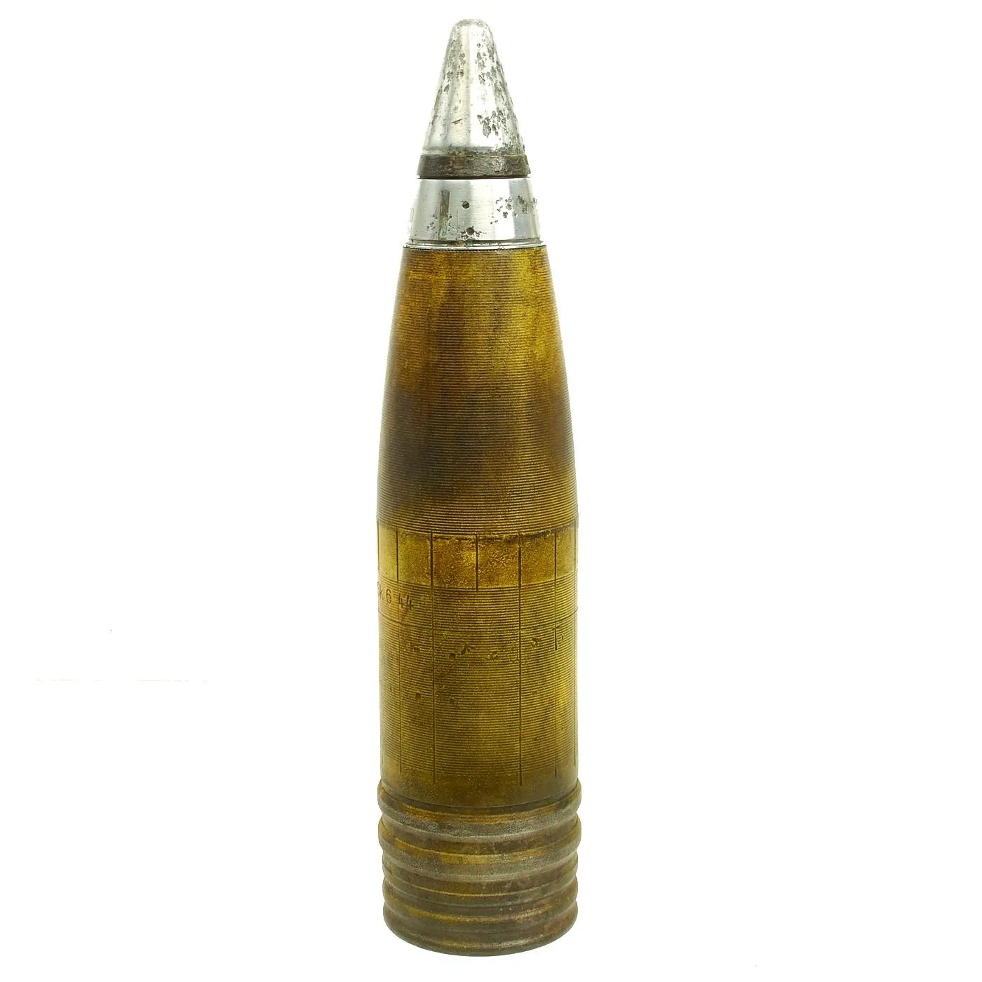 Original German WWII FlaK 88 High Explosive Inert Shell with Steel Casing - WWII Marked & Dated