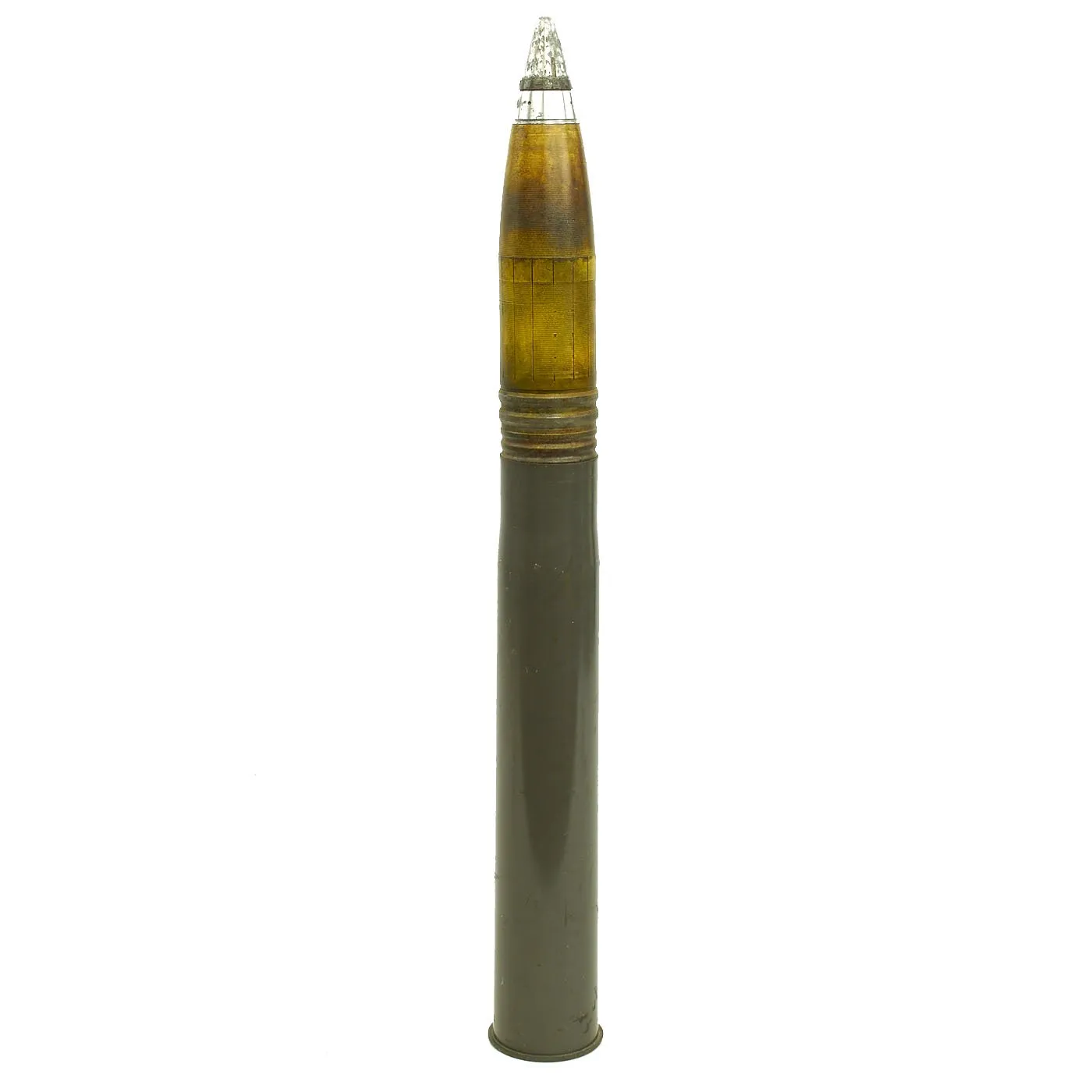 Original German WWII FlaK 88 High Explosive Inert Shell with Steel Casing - WWII Marked & Dated