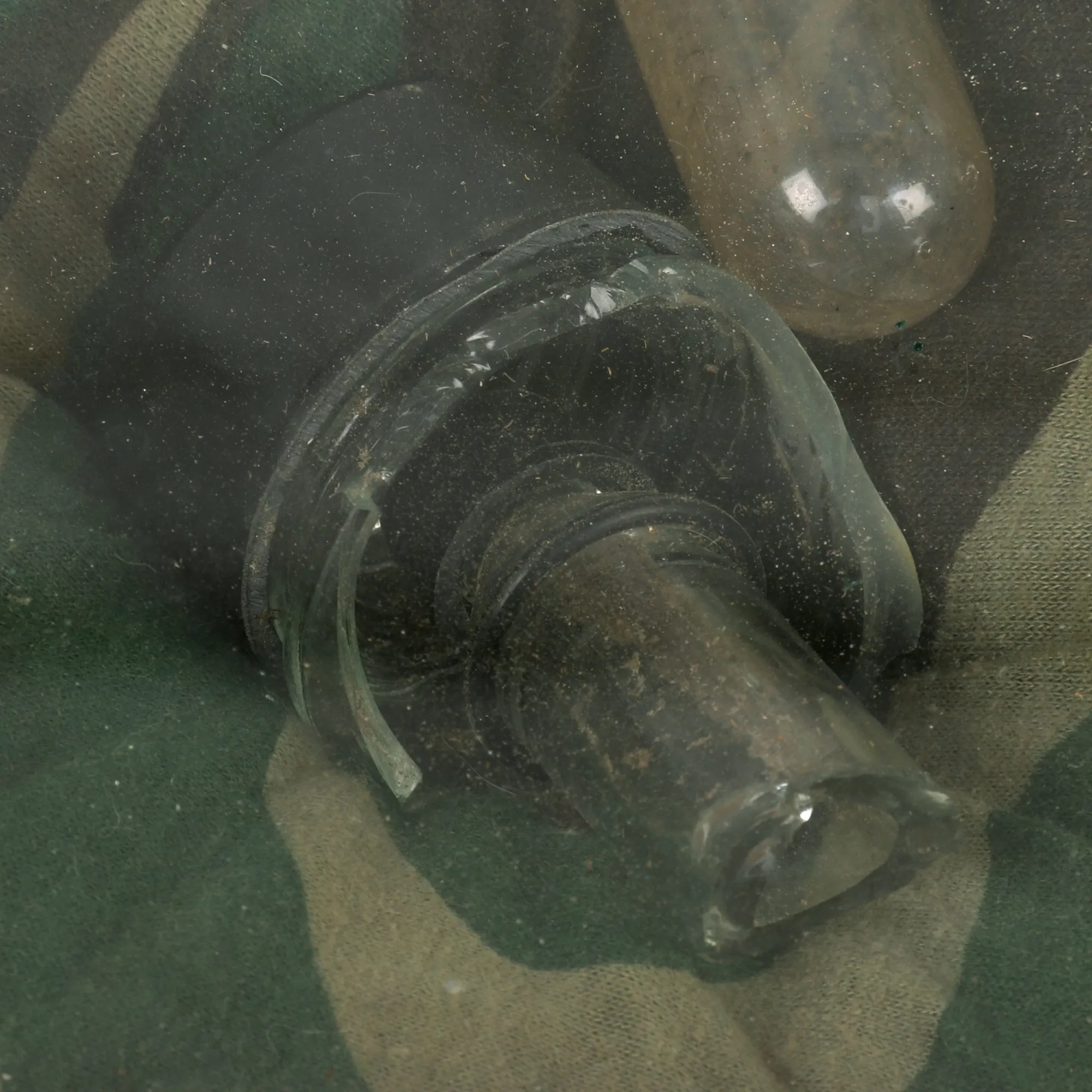 Original German WWII Inert BK-2H Blendkörper Frangible Chemical Smoke Glass Grenade Pieces in Cases