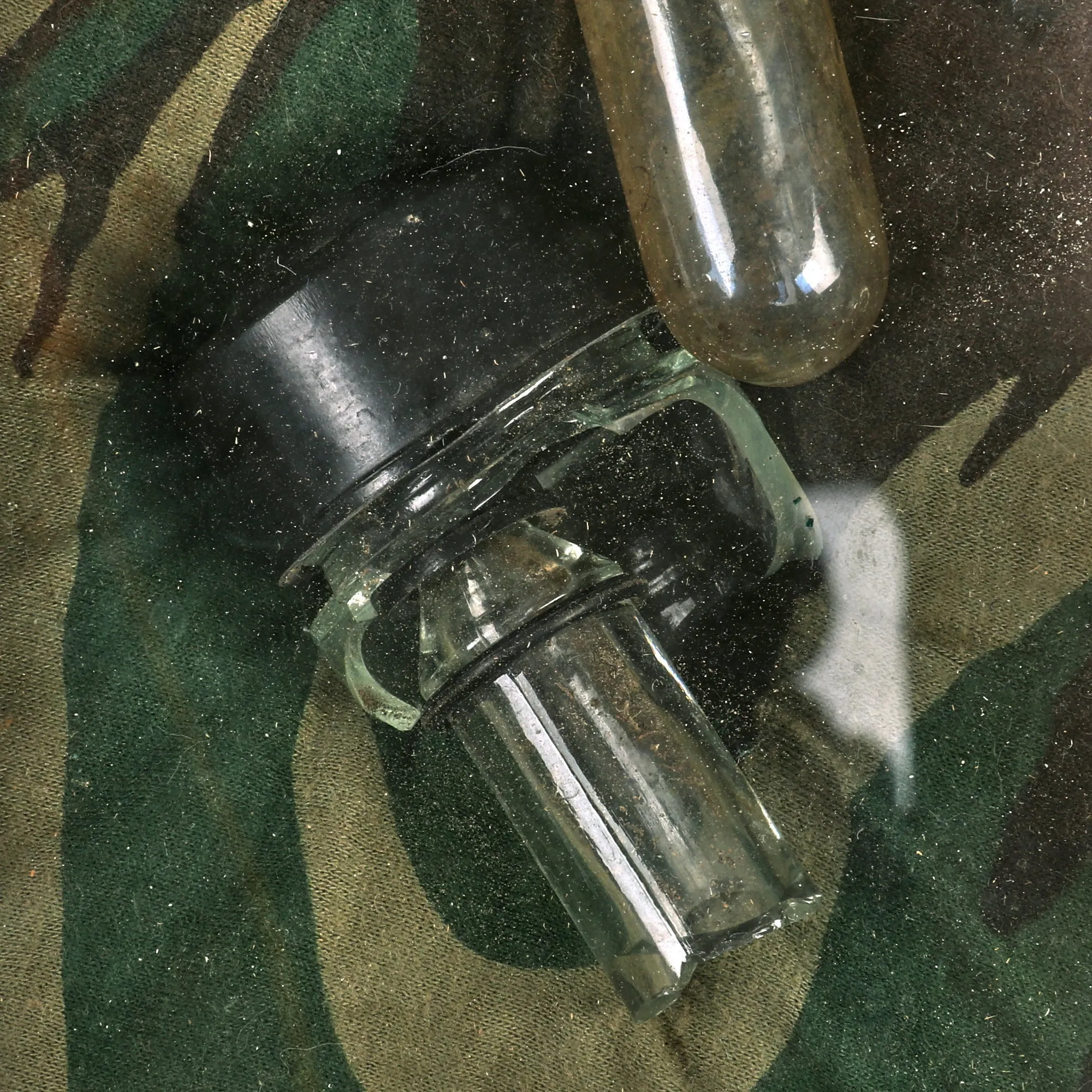 Original German WWII Inert BK-2H Blendkörper Frangible Chemical Smoke Glass Grenade Pieces in Cases