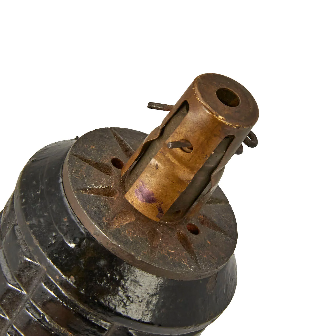 Original Japanese WWII Type 91 Hand Fragmentation Grenade dated 1941 with Integral Booster - Inert