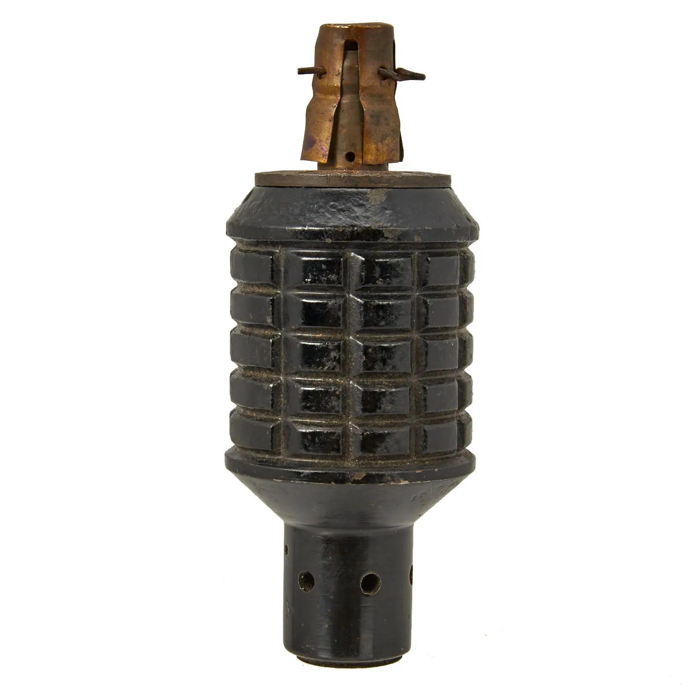 Original Japanese WWII Type 91 Hand Fragmentation Grenade dated 1941 with Integral Booster - Inert