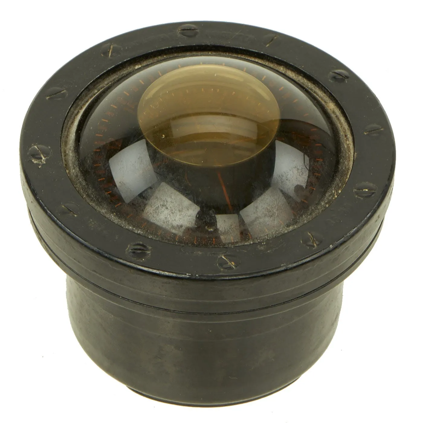 Original Rare German WWII Panzer Tank Orterkompaß OK 38 Compass by W. Ludolph in Display Case