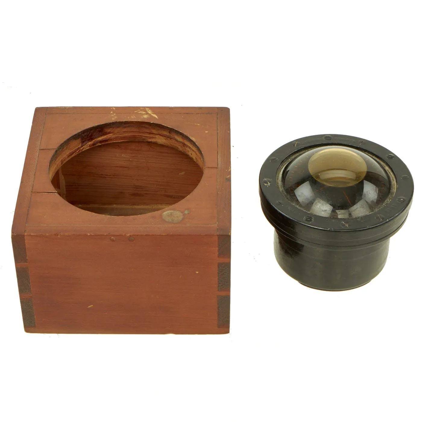 Original Rare German WWII Panzer Tank Orterkompaß OK 38 Compass by W. Ludolph in Display Case