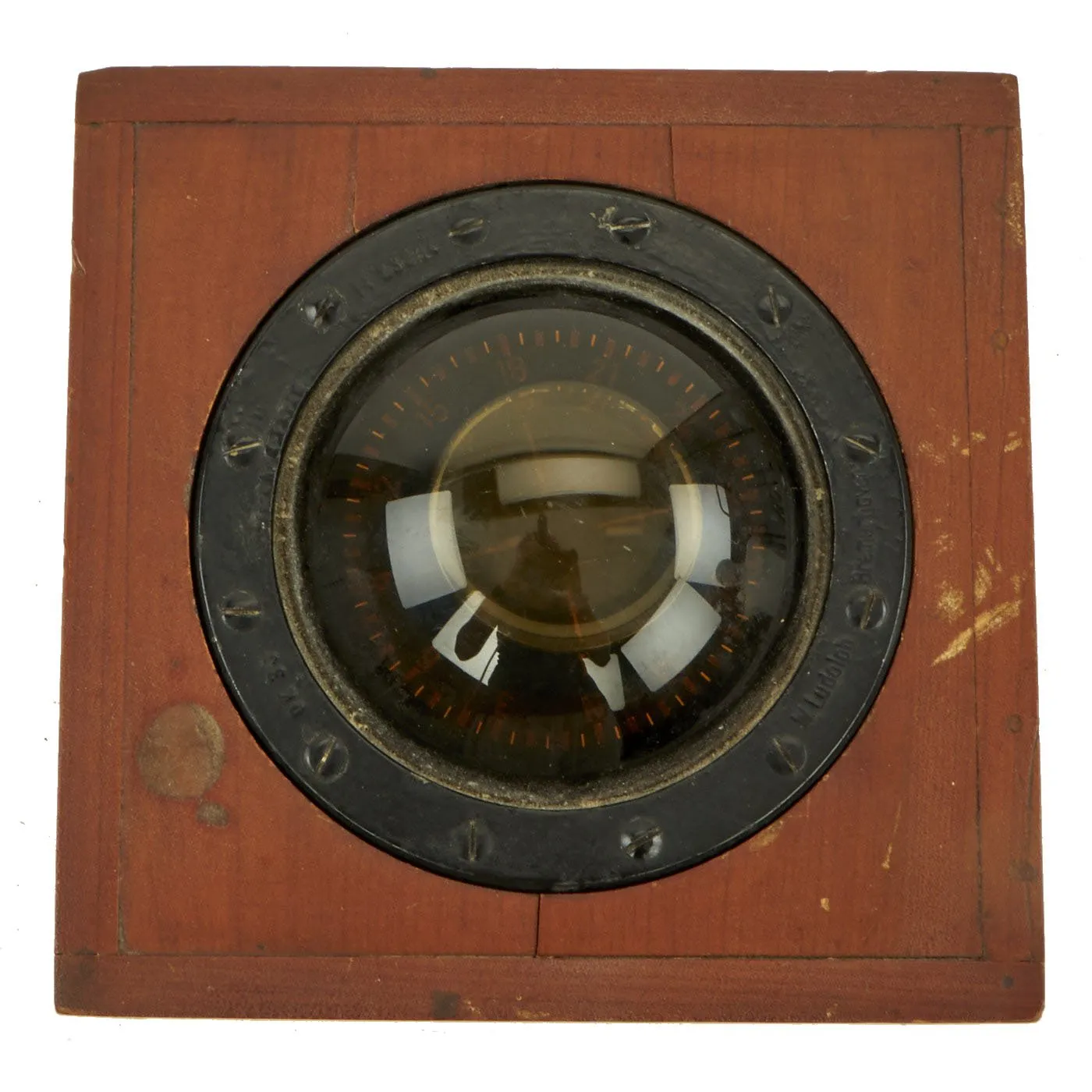 Original Rare German WWII Panzer Tank Orterkompaß OK 38 Compass by W. Ludolph in Display Case