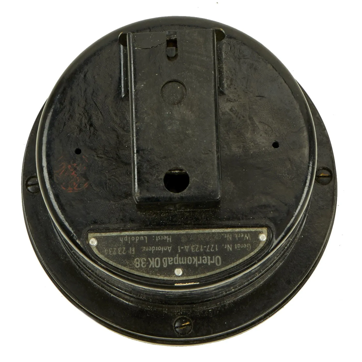 Original Rare German WWII Panzer Tank Orterkompaß OK 38 Compass by W. Ludolph in Display Case