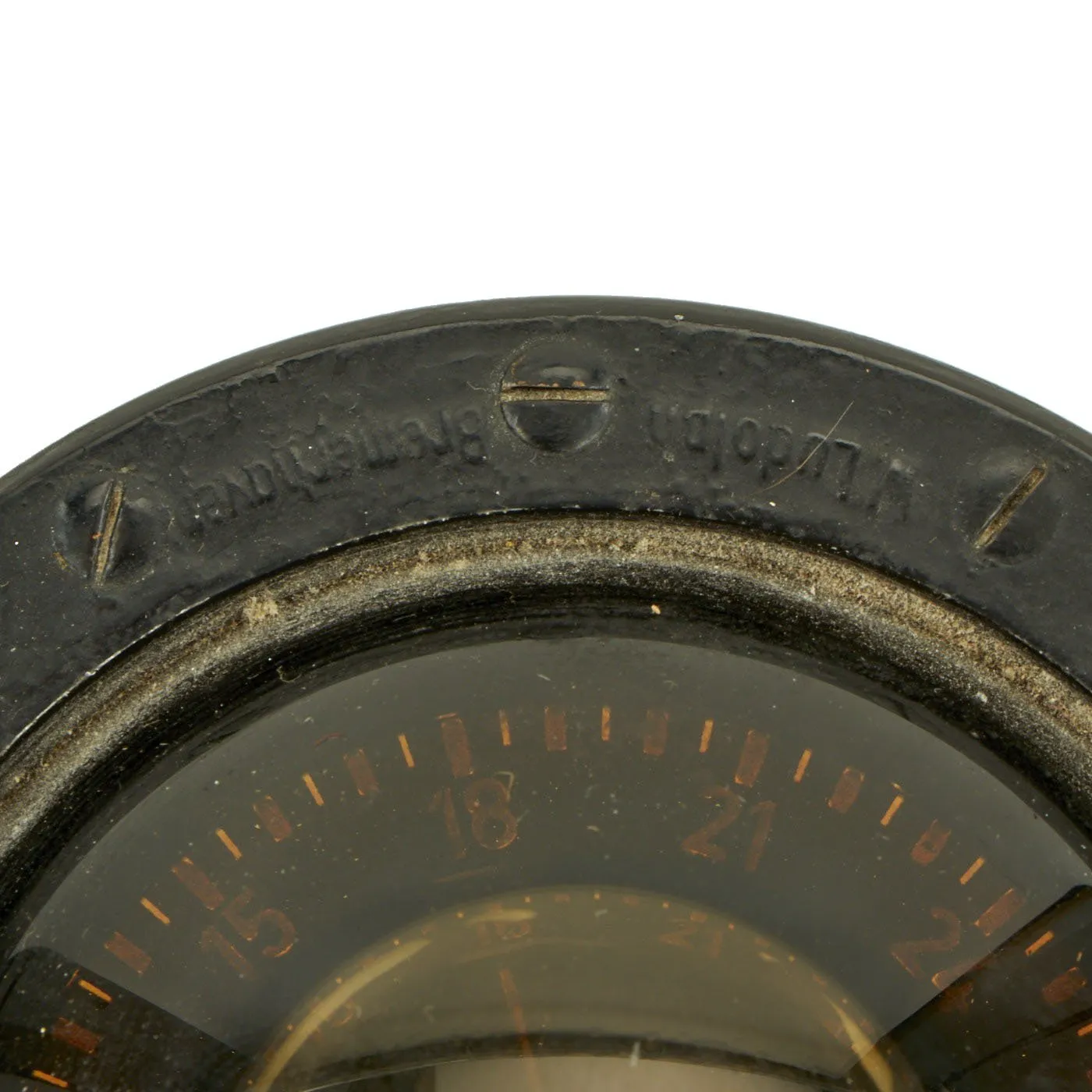 Original Rare German WWII Panzer Tank Orterkompaß OK 38 Compass by W. Ludolph in Display Case