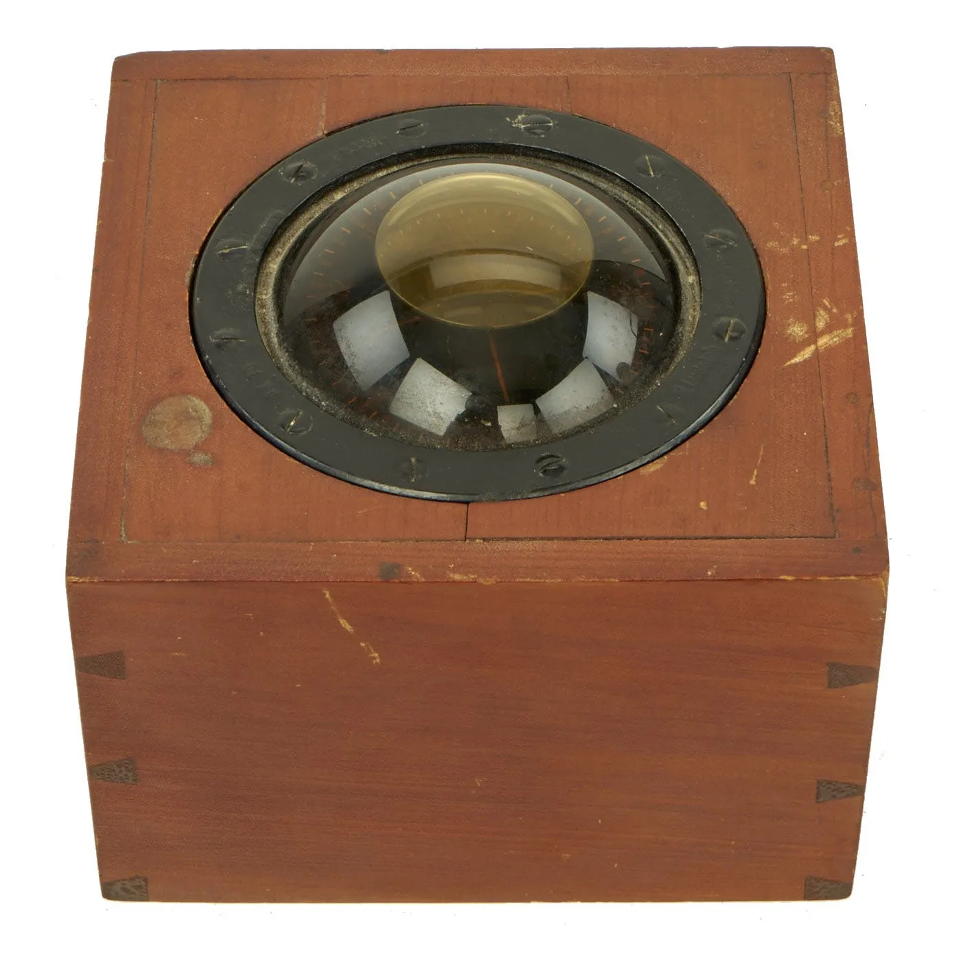 Original Rare German WWII Panzer Tank Orterkompaß OK 38 Compass by W. Ludolph in Display Case