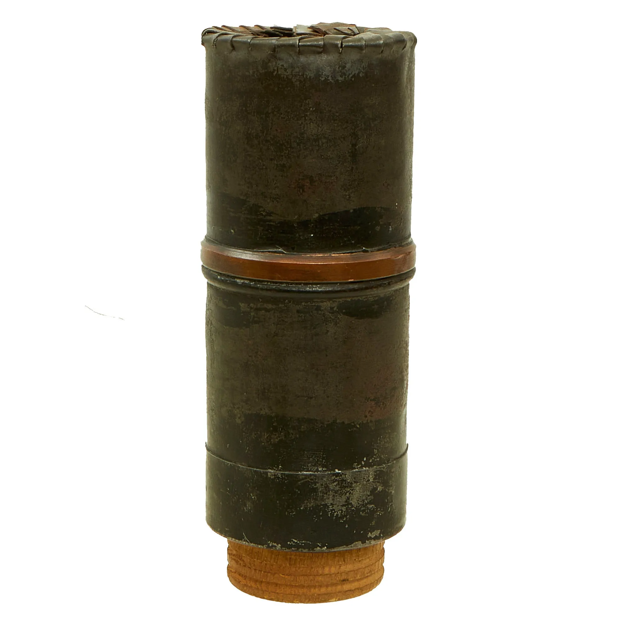 Original U.S. Civil War Inert 3” 12 Pounder Anti-Personnel Canister Shot With Shot - Rare