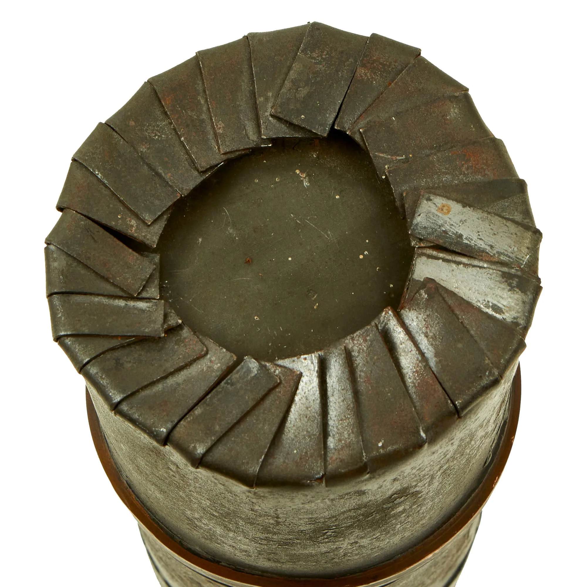Original U.S. Civil War Inert 3” 12 Pounder Anti-Personnel Canister Shot With Shot - Rare