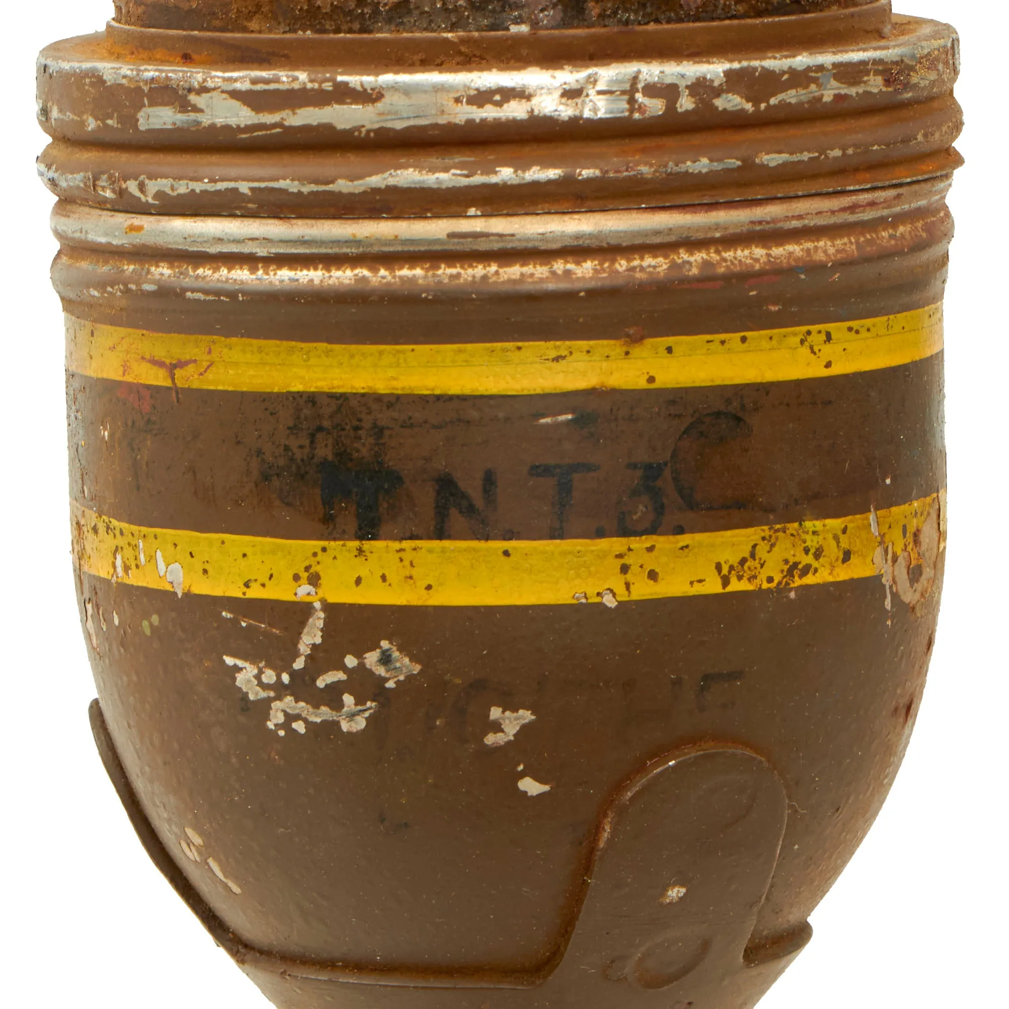 Original WWII British Inert PIAT Anti-Tank Bomb Launcher Round - Dated October 1944