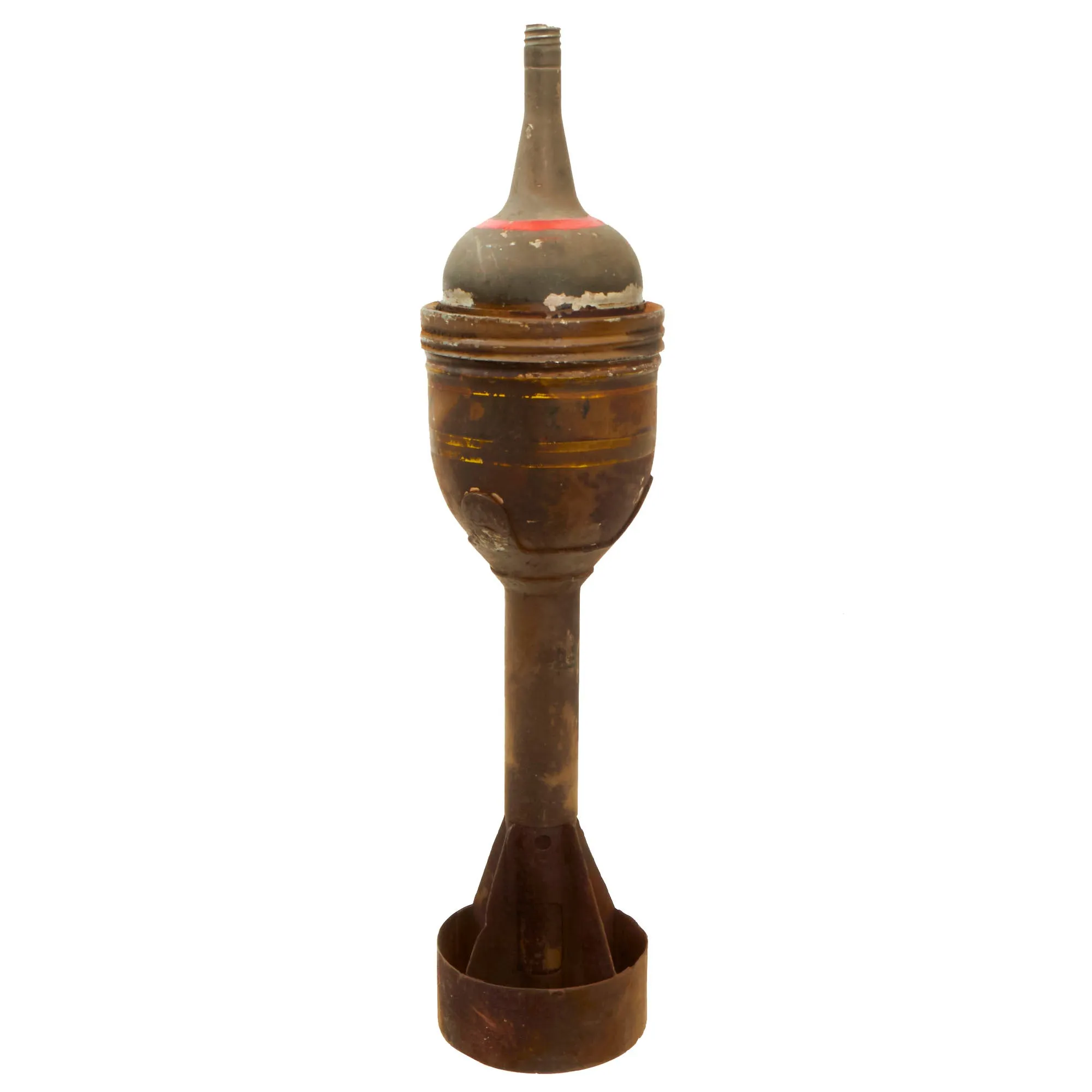 Original WWII British Inert PIAT Anti-Tank Bomb Launcher Round - Likely Dated May 1944