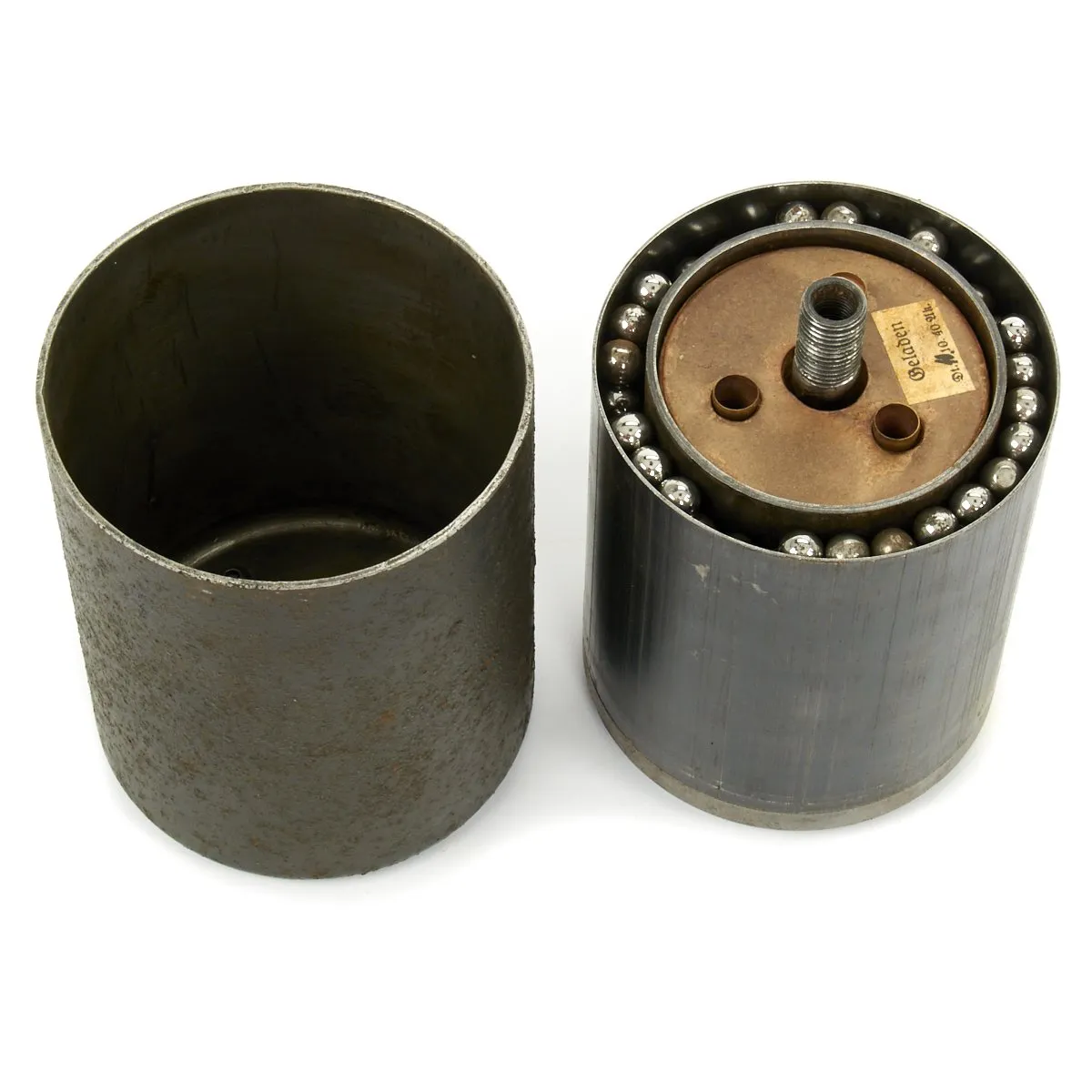 Original WWII German 1938 Bouncing Betty S-Mine with Shrapnel and Mock Explosive
