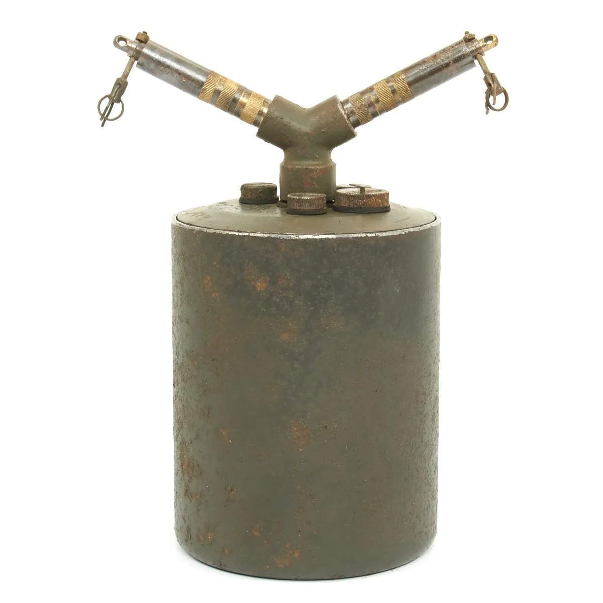 Original WWII German 1938 Bouncing Betty S-Mine with Shrapnel and Mock Explosive