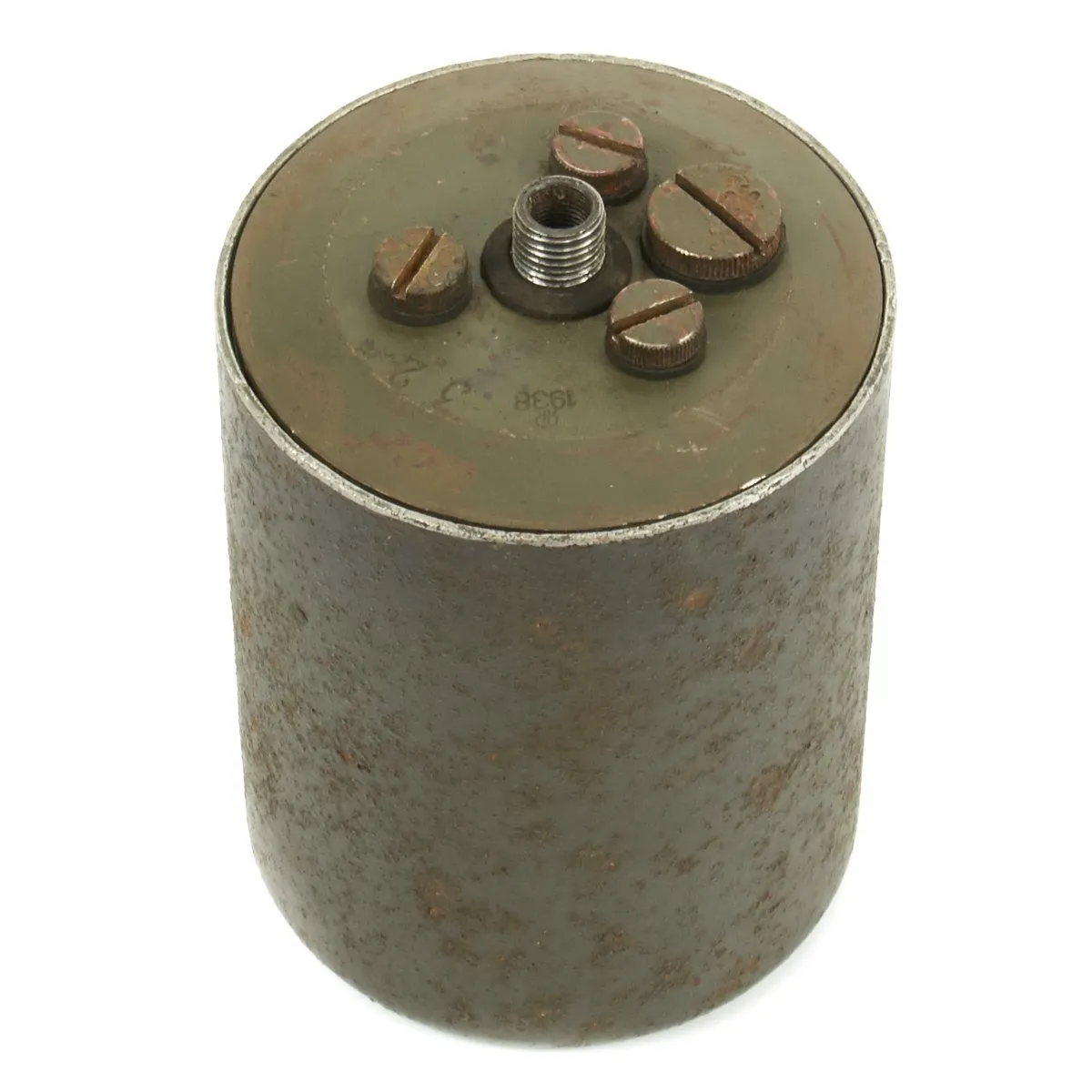 Original WWII German 1938 Bouncing Betty S-Mine with Shrapnel and Mock Explosive