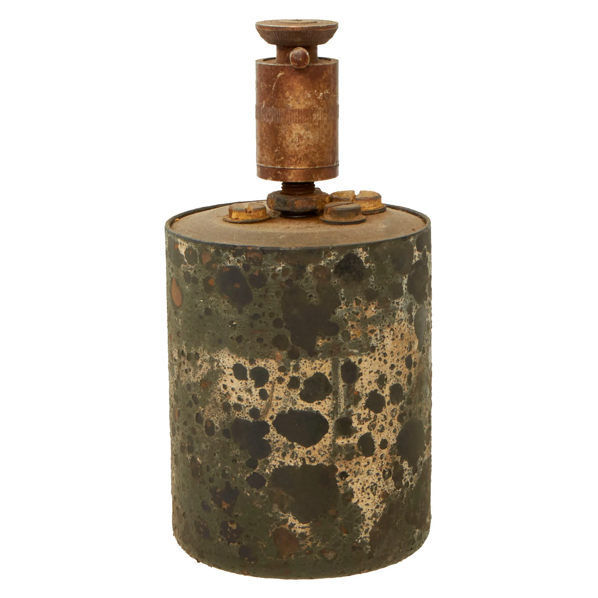 Original WWII German 1939 dated Bouncing Betty S-Mine with Shrapnel and Pressure 35 Fuse