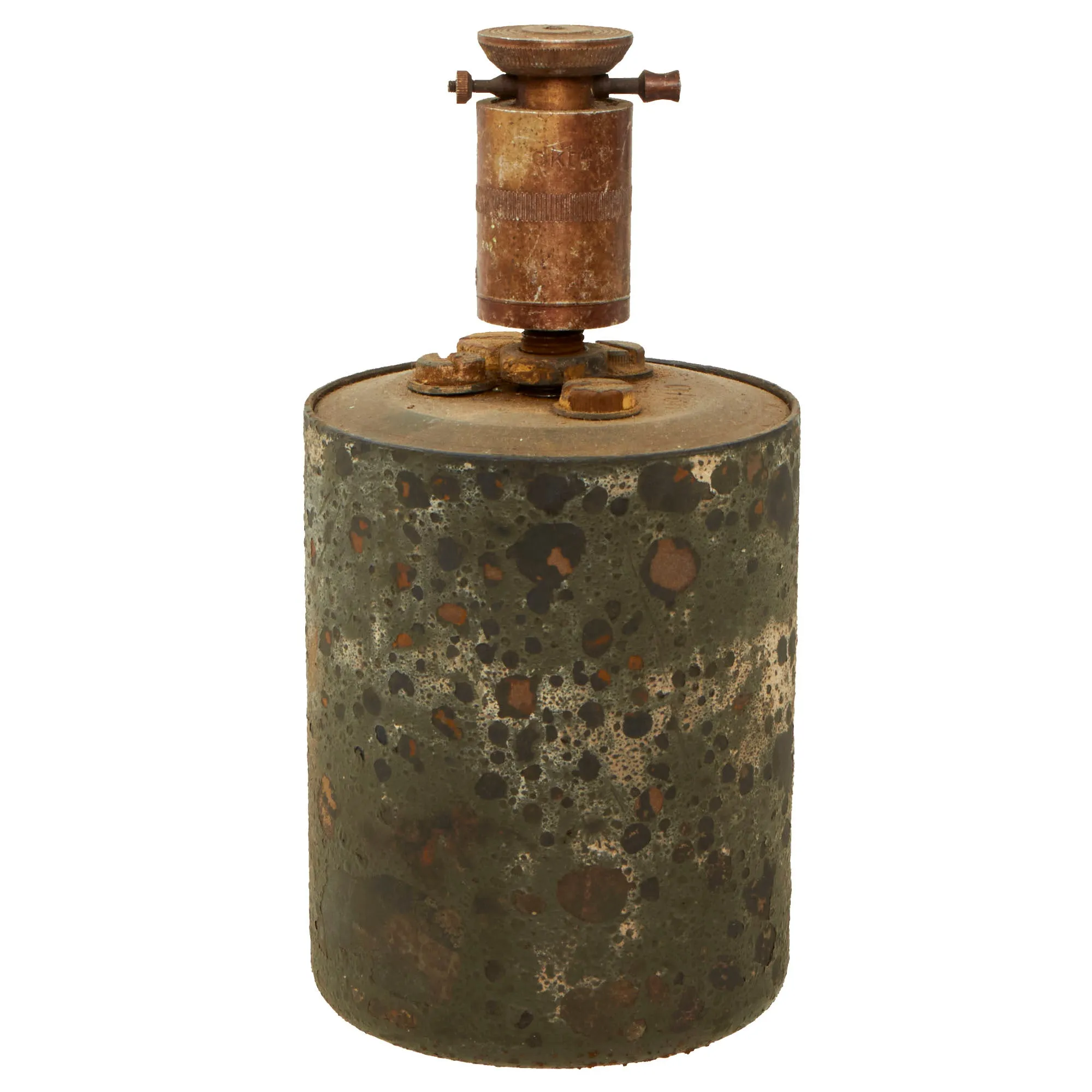 Original WWII German 1939 dated Bouncing Betty S-Mine with Shrapnel and Pressure 35 Fuse