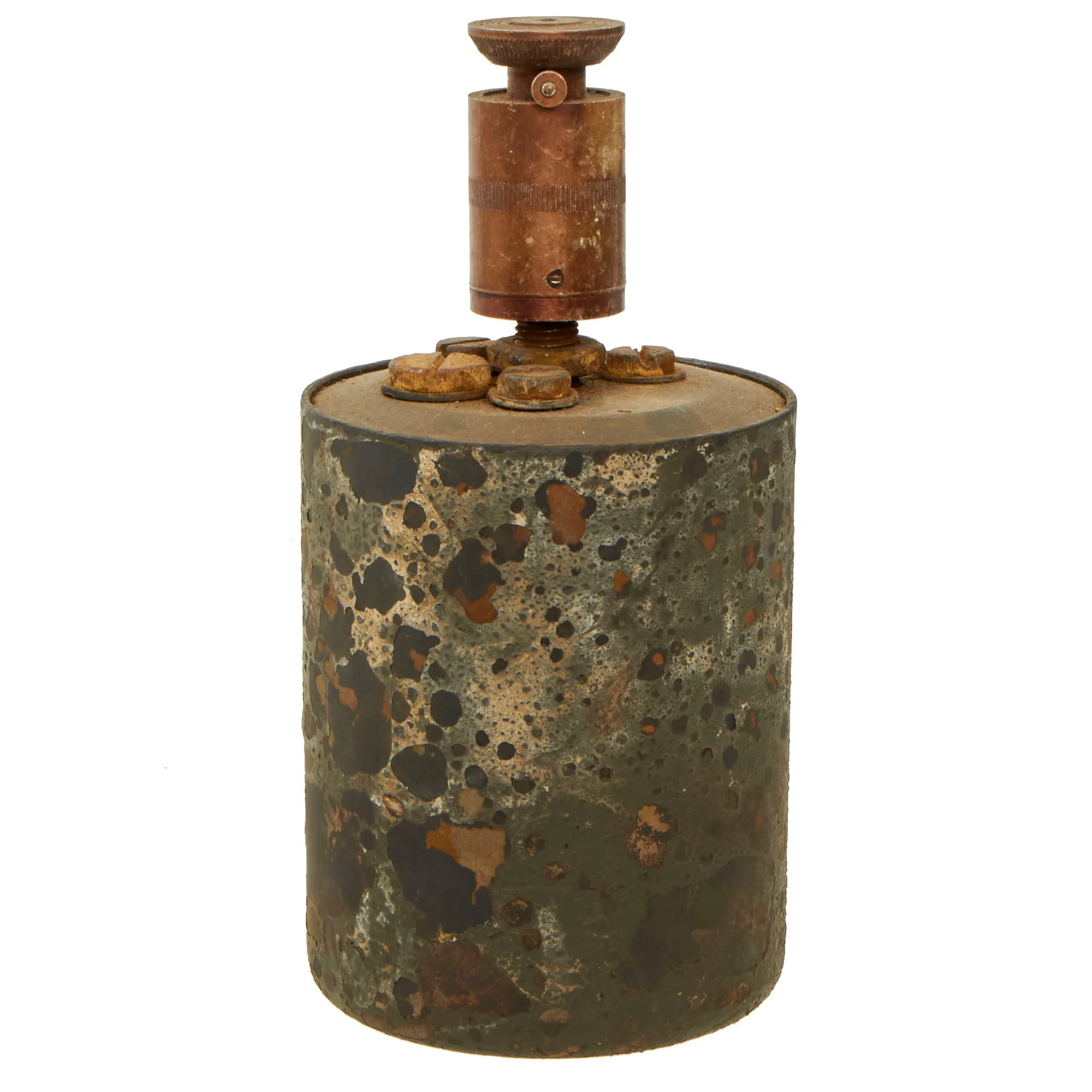 Original WWII German 1939 dated Bouncing Betty S-Mine with Shrapnel and Pressure 35 Fuse
