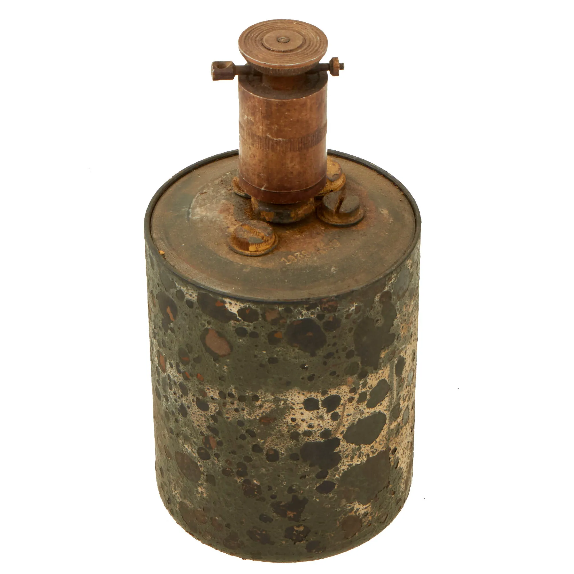 Original WWII German 1939 dated Bouncing Betty S-Mine with Shrapnel and Pressure 35 Fuse