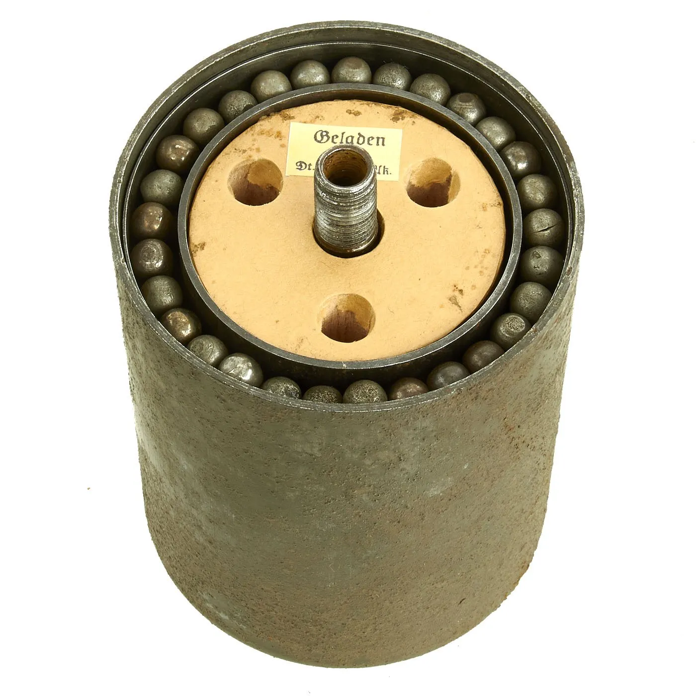 Original WWII German 1940 dated Bouncing Betty S-Mine by HWS with Shrapnel and Mock Explosive