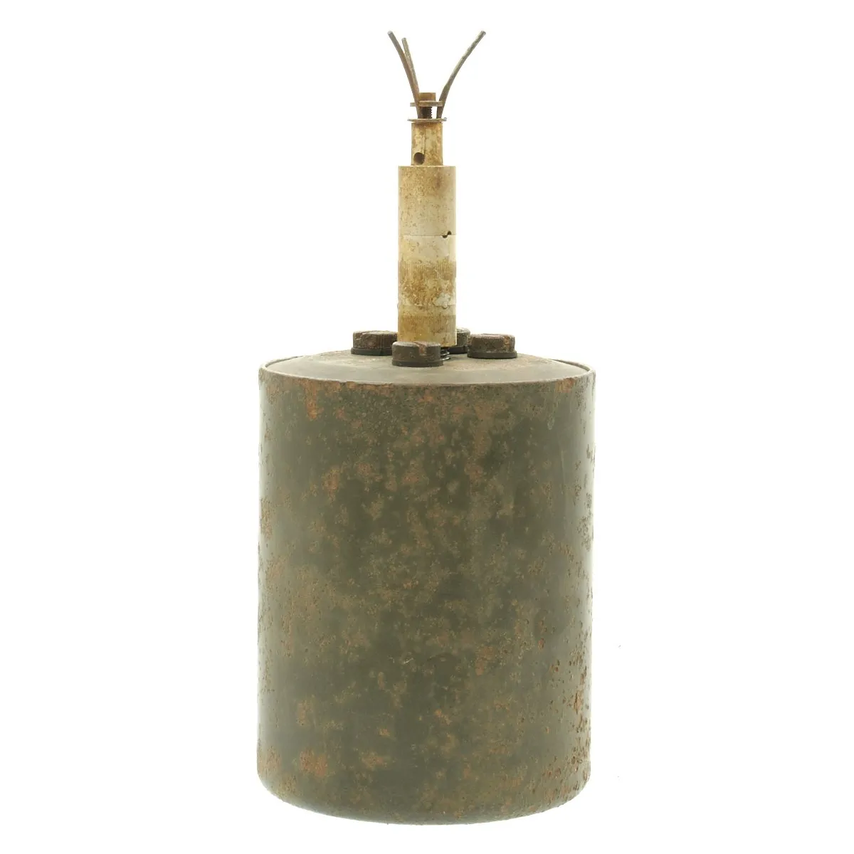 Original WWII German 1940 dated Bouncing Betty S-Mine by Richard Rinker with Shrapnel and Mock Explosive