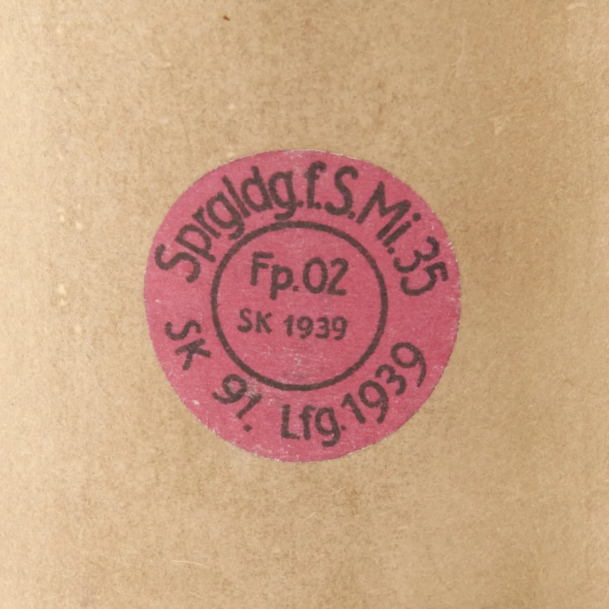 Original WWII German 1940 dated Bouncing Betty S-Mine by Richard Rinker with Shrapnel and Mock Explosive