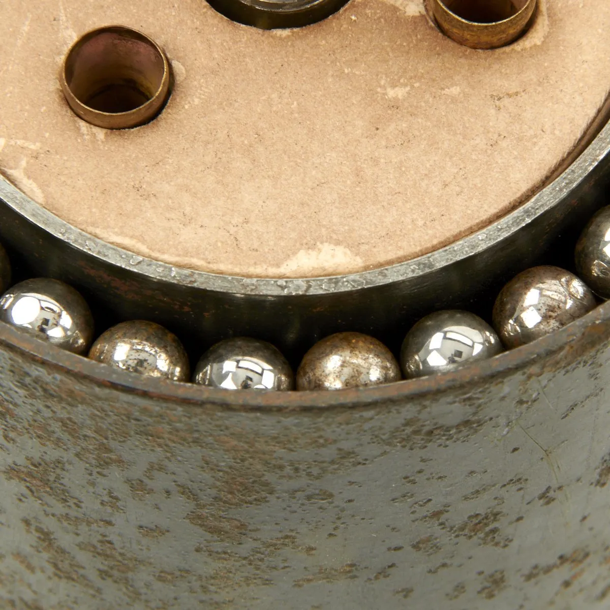 Original WWII German 1940 dated Bouncing Betty S-Mine by Richard Rinker with Shrapnel and Mock Explosive